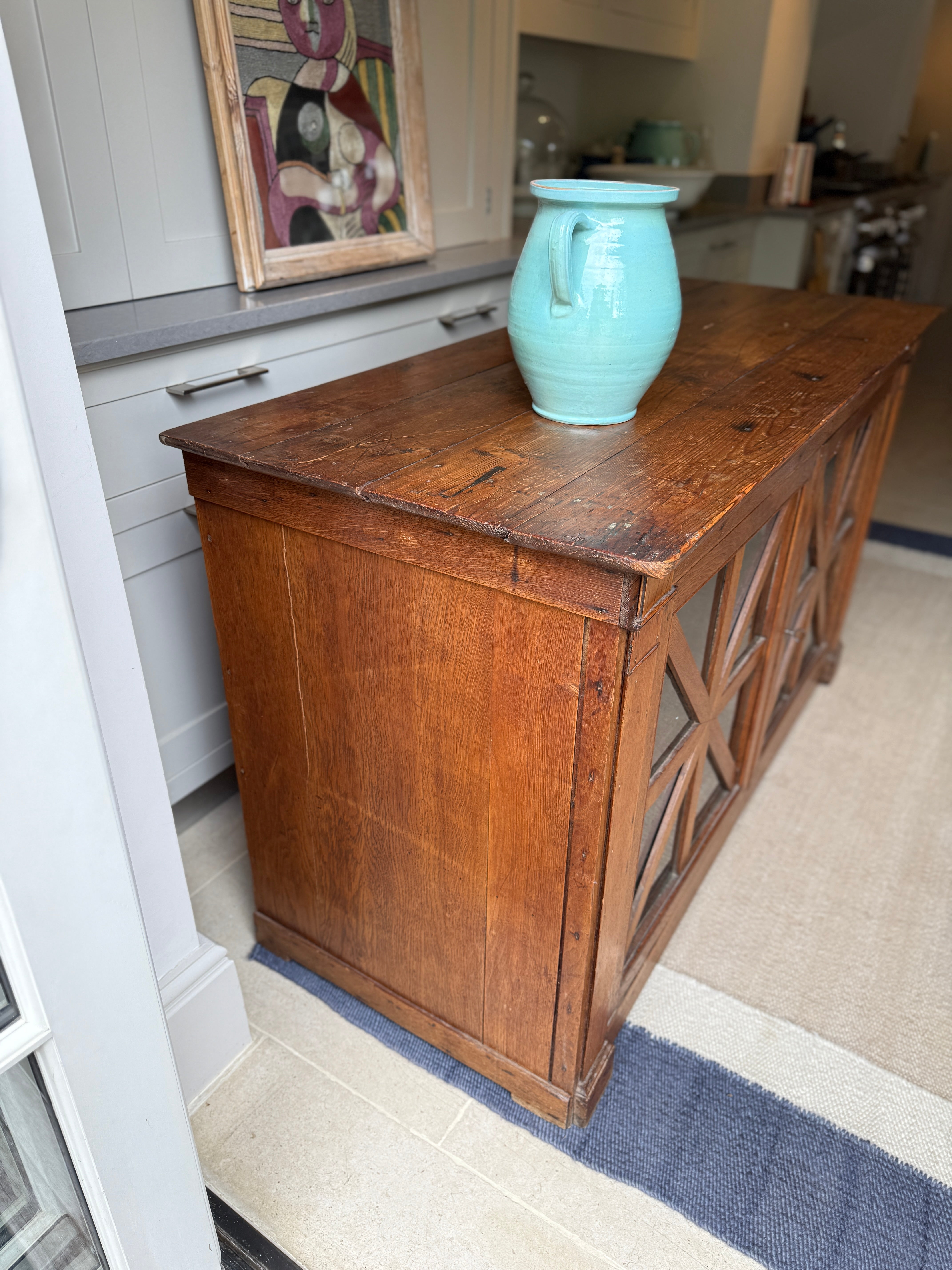 French Glazed Pine Cabinet