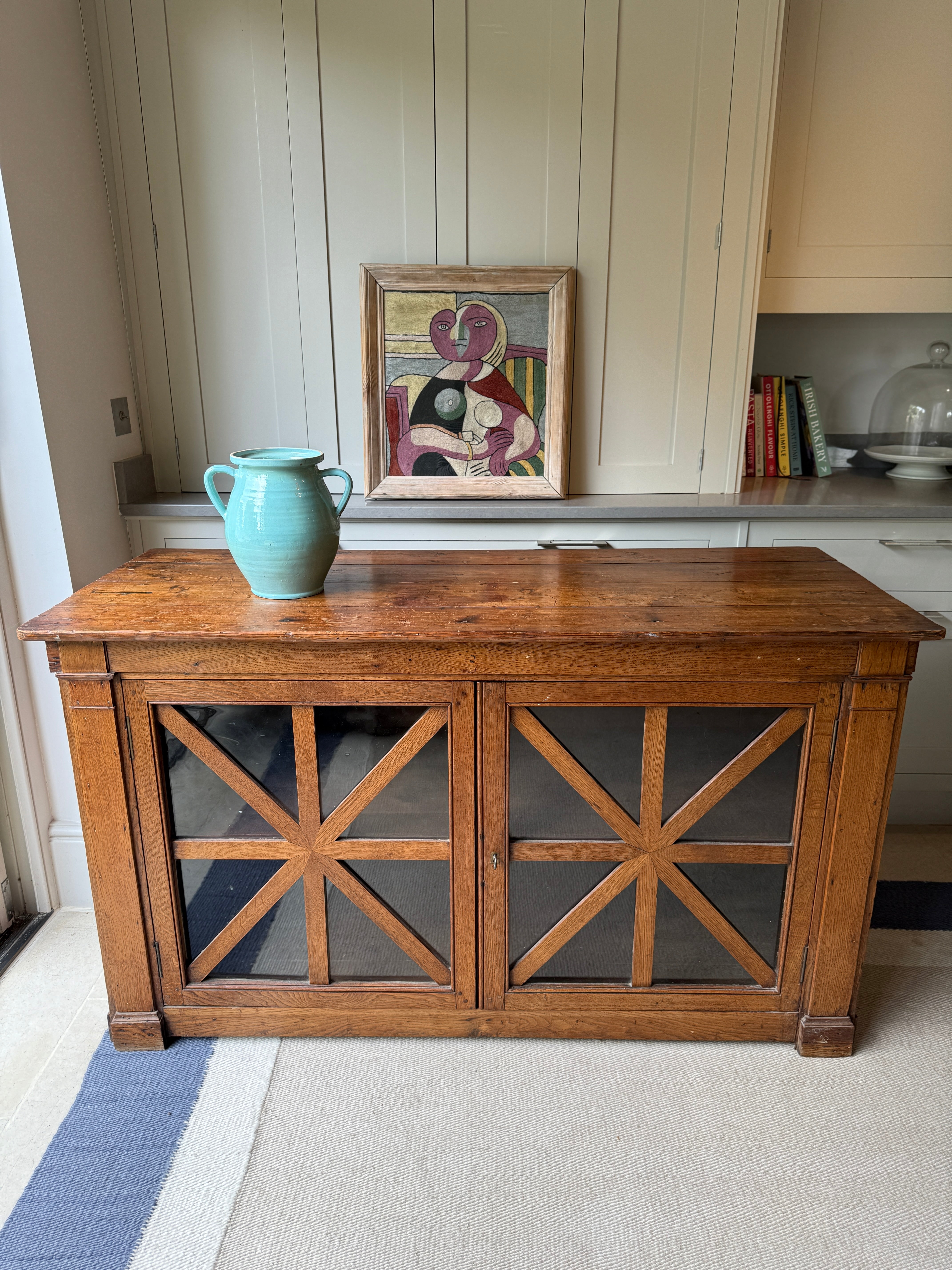 French Glazed Pine Cabinet