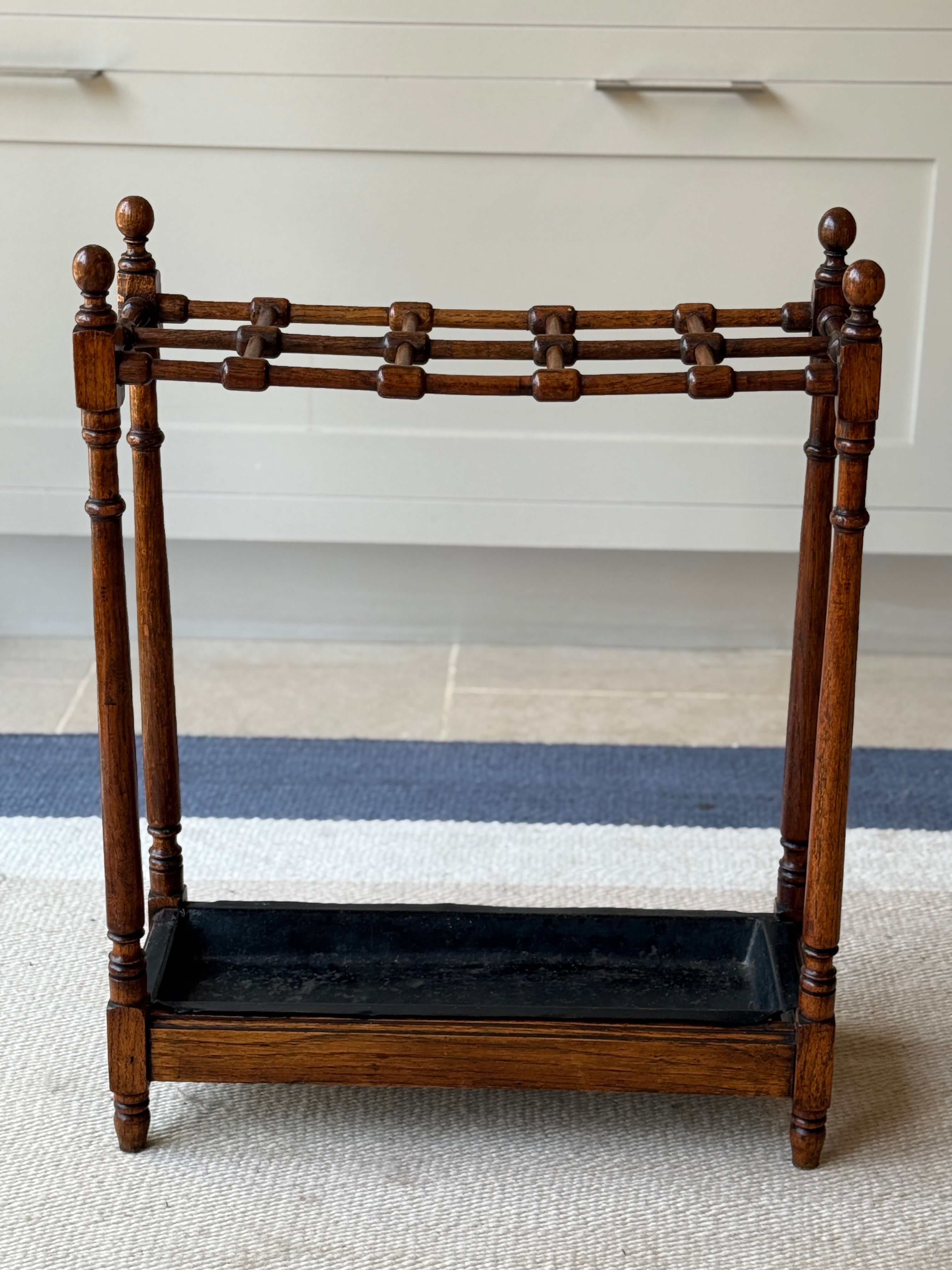 Arts and Crafts Oak Stick Stand