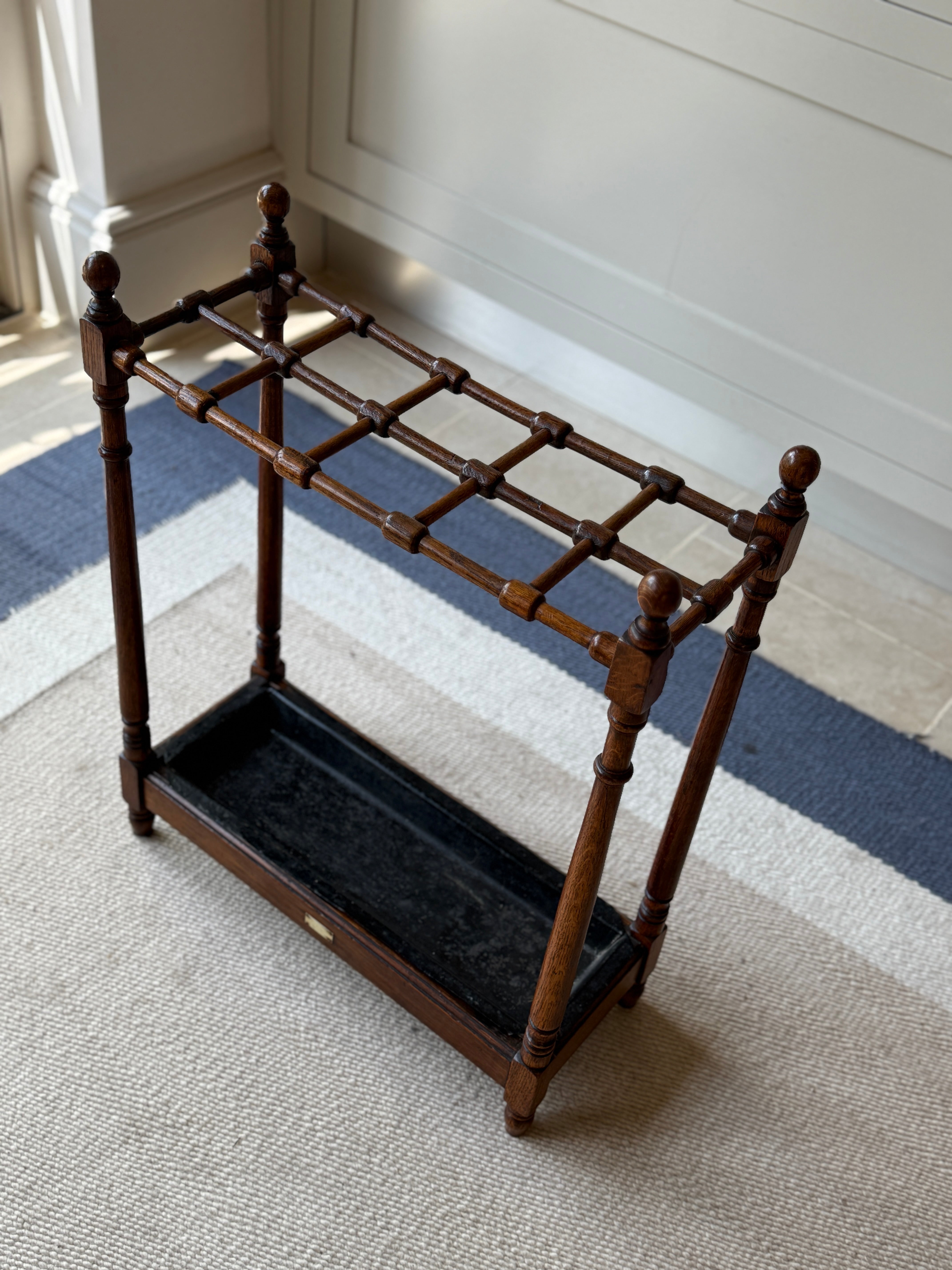 Arts and Crafts Oak Stick Stand