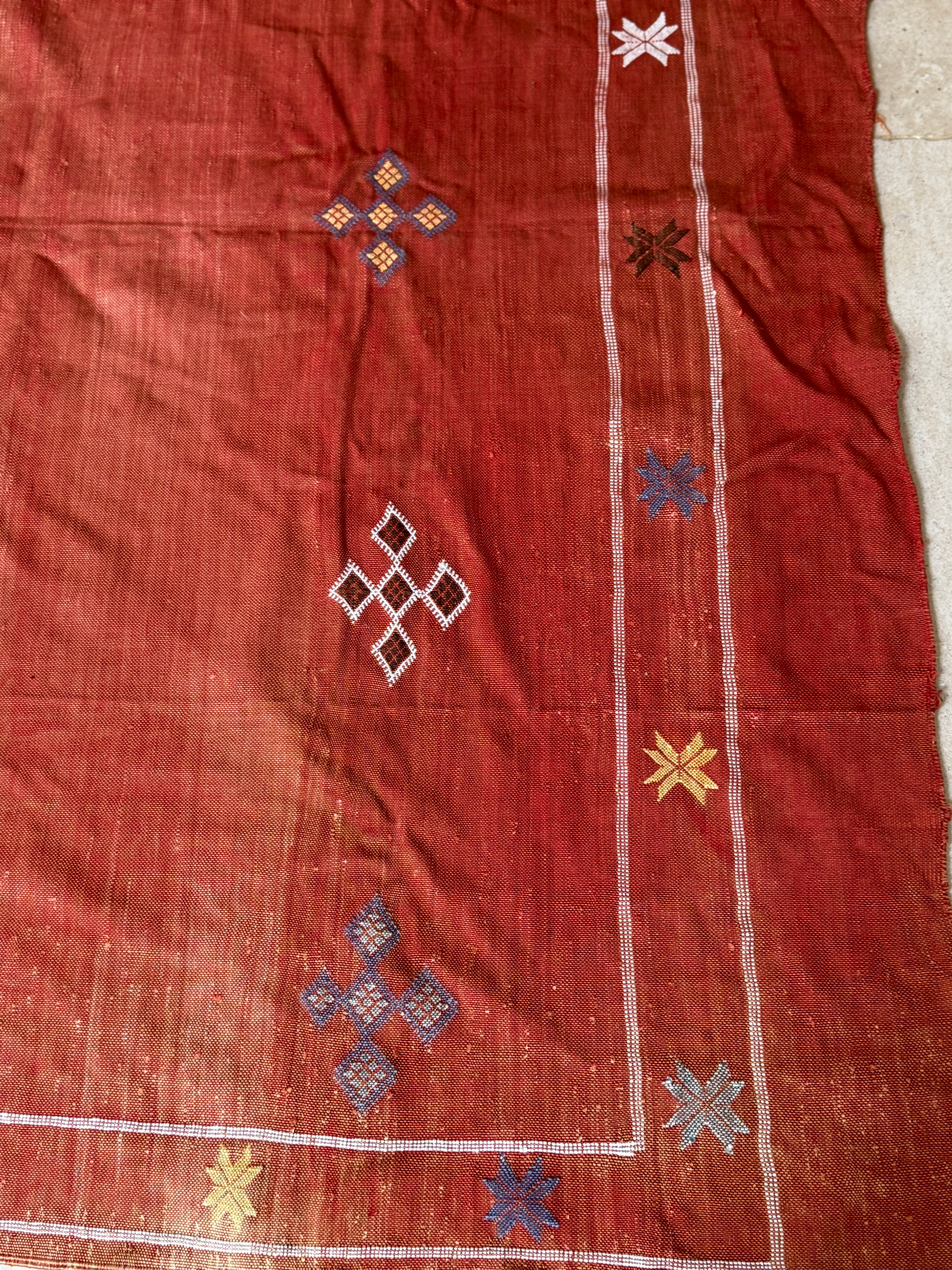 Large Vintage Moroccan Flatweave Rug 300cm by 173