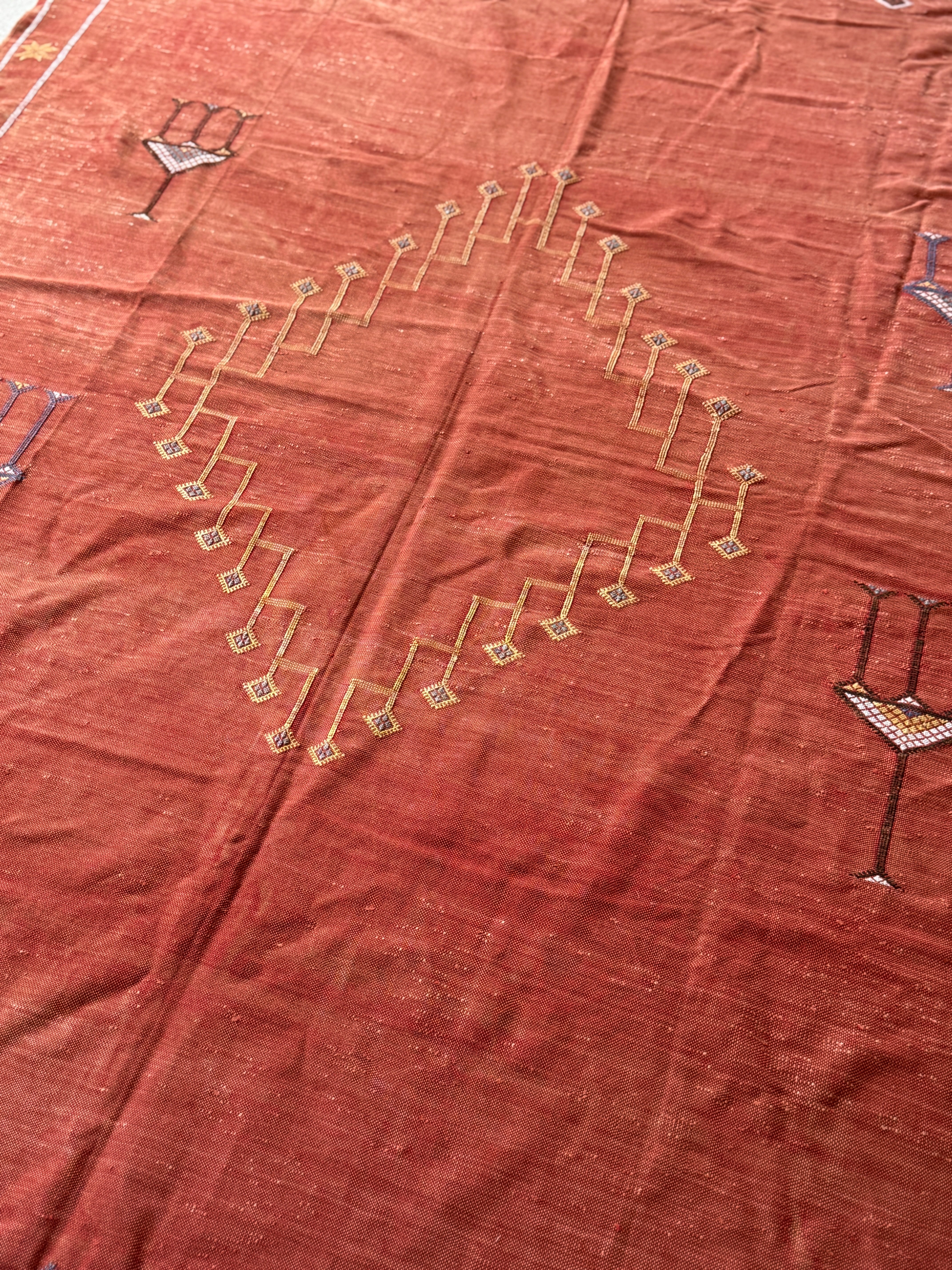Large Vintage Moroccan Flatweave Rug 300cm by 173