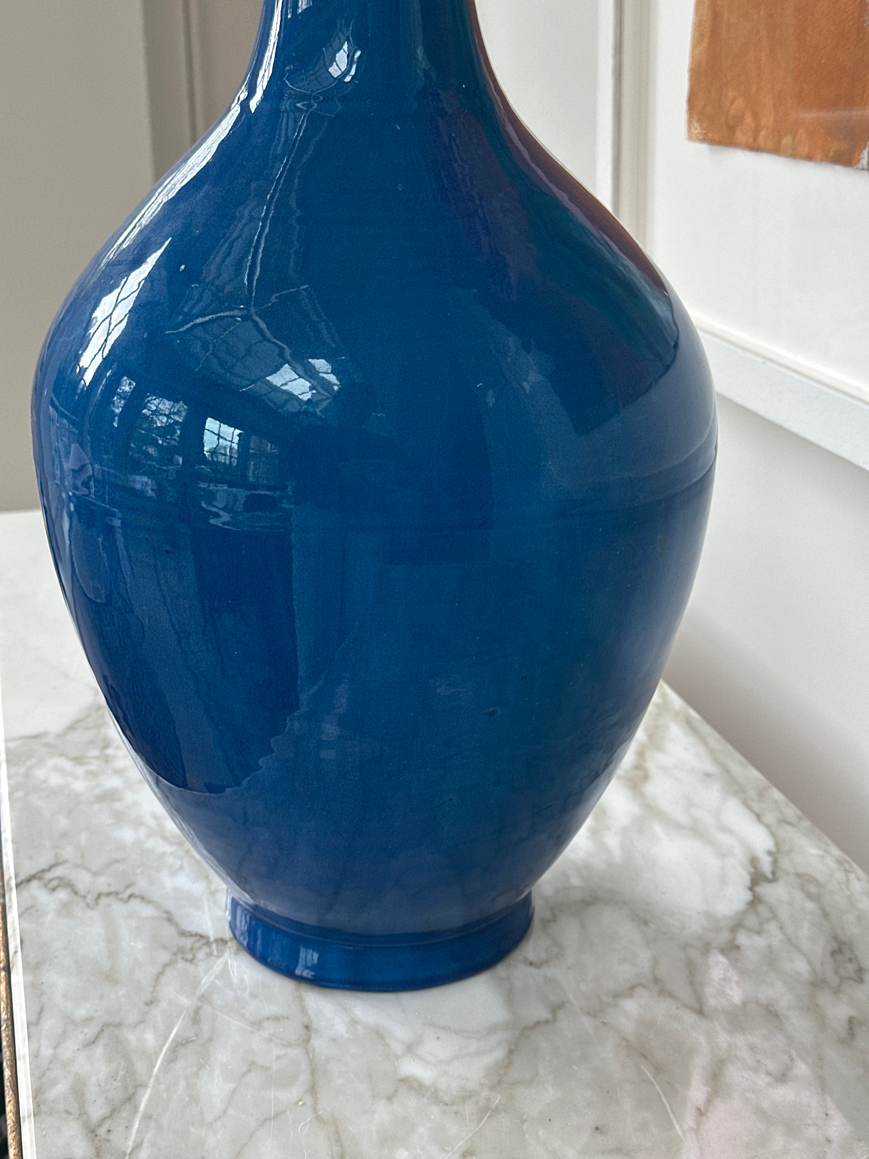 Large Turquoise Japanese Amari Bottleneck Vase