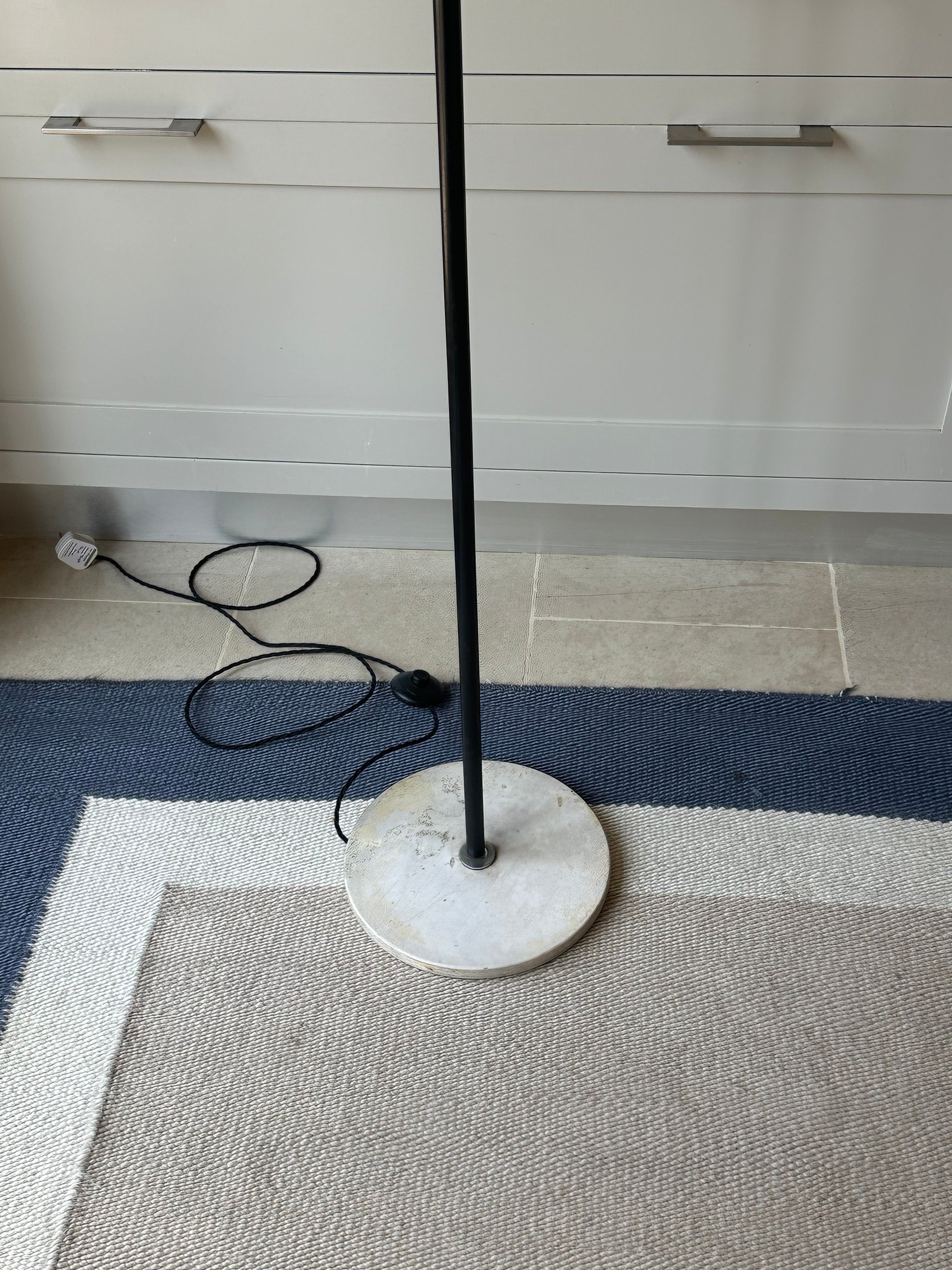 Black Italian 50s Floor lamp with marble base