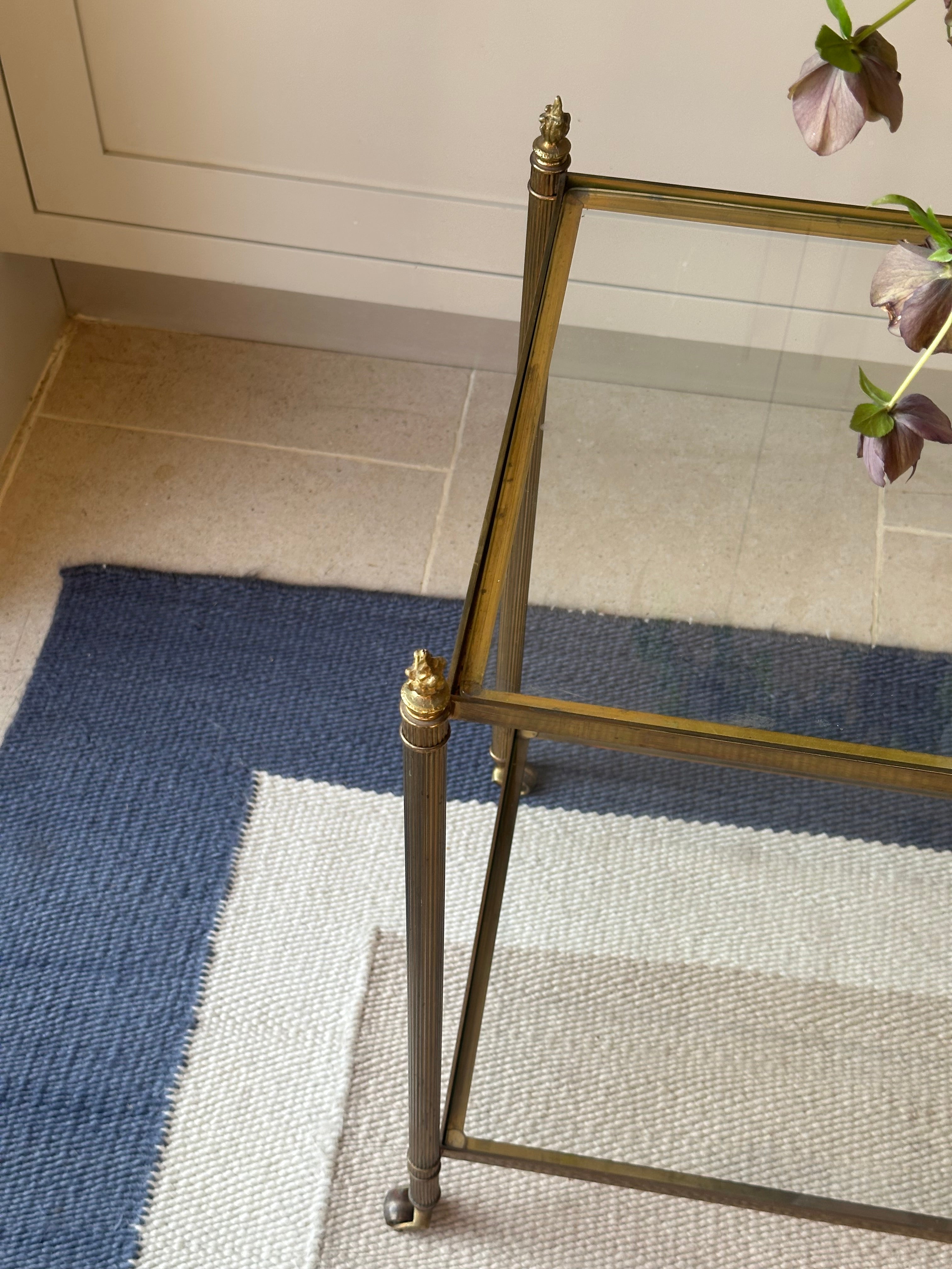 Large Scale Maison Jansen Brass End Table