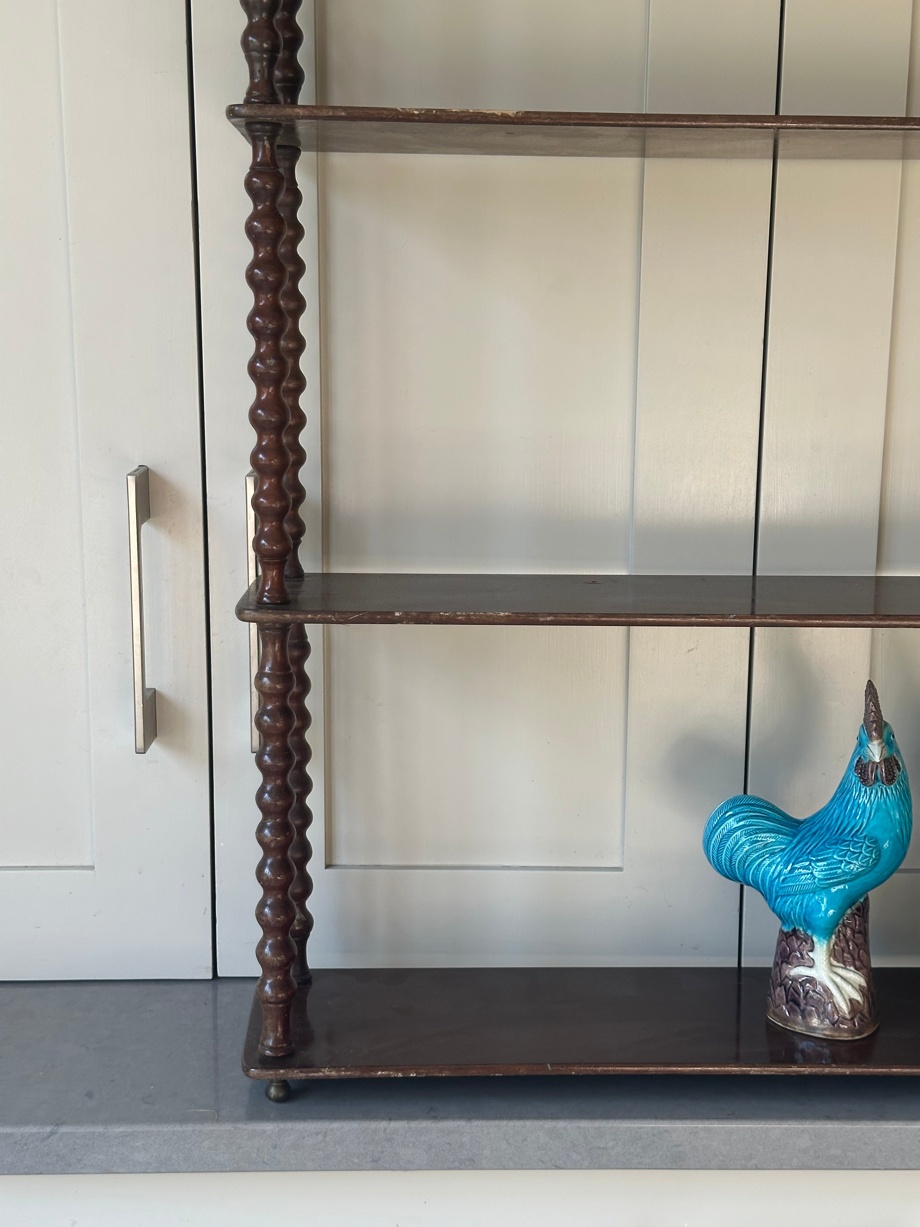 French Mahogany Bobbin Shelves