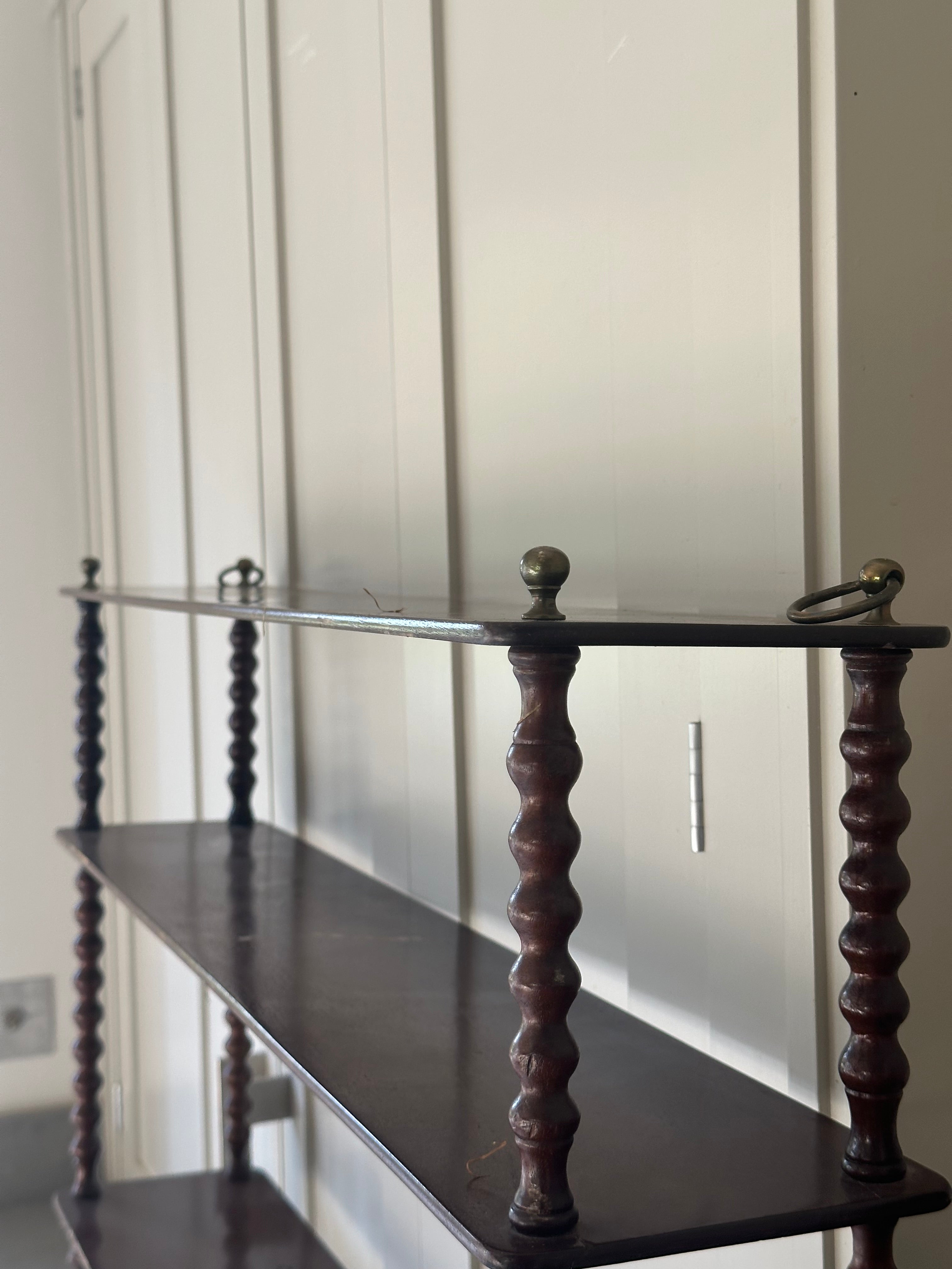 French Mahogany Bobbin Shelves