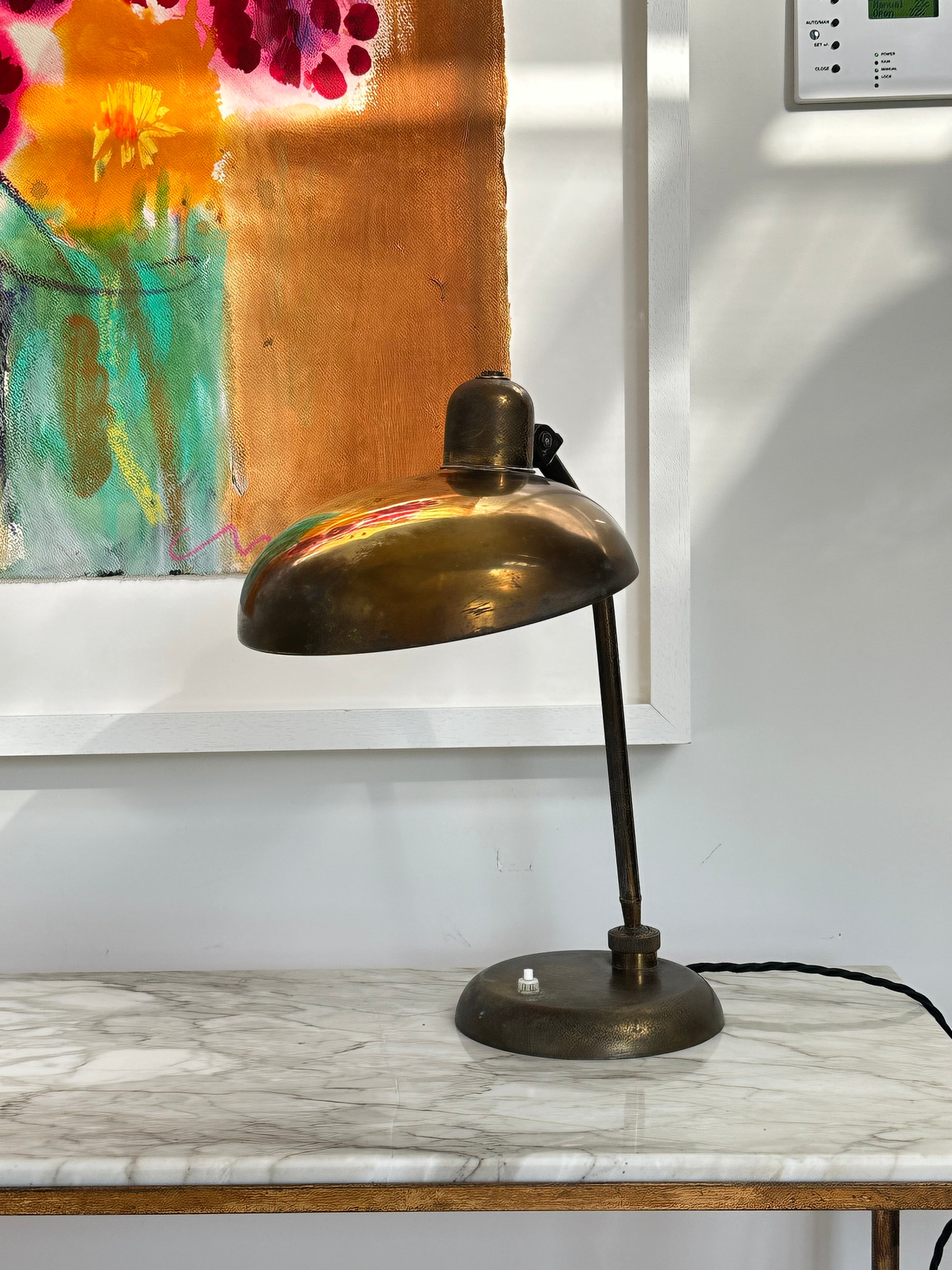 Italian 1950s Brass Desk Lamp
