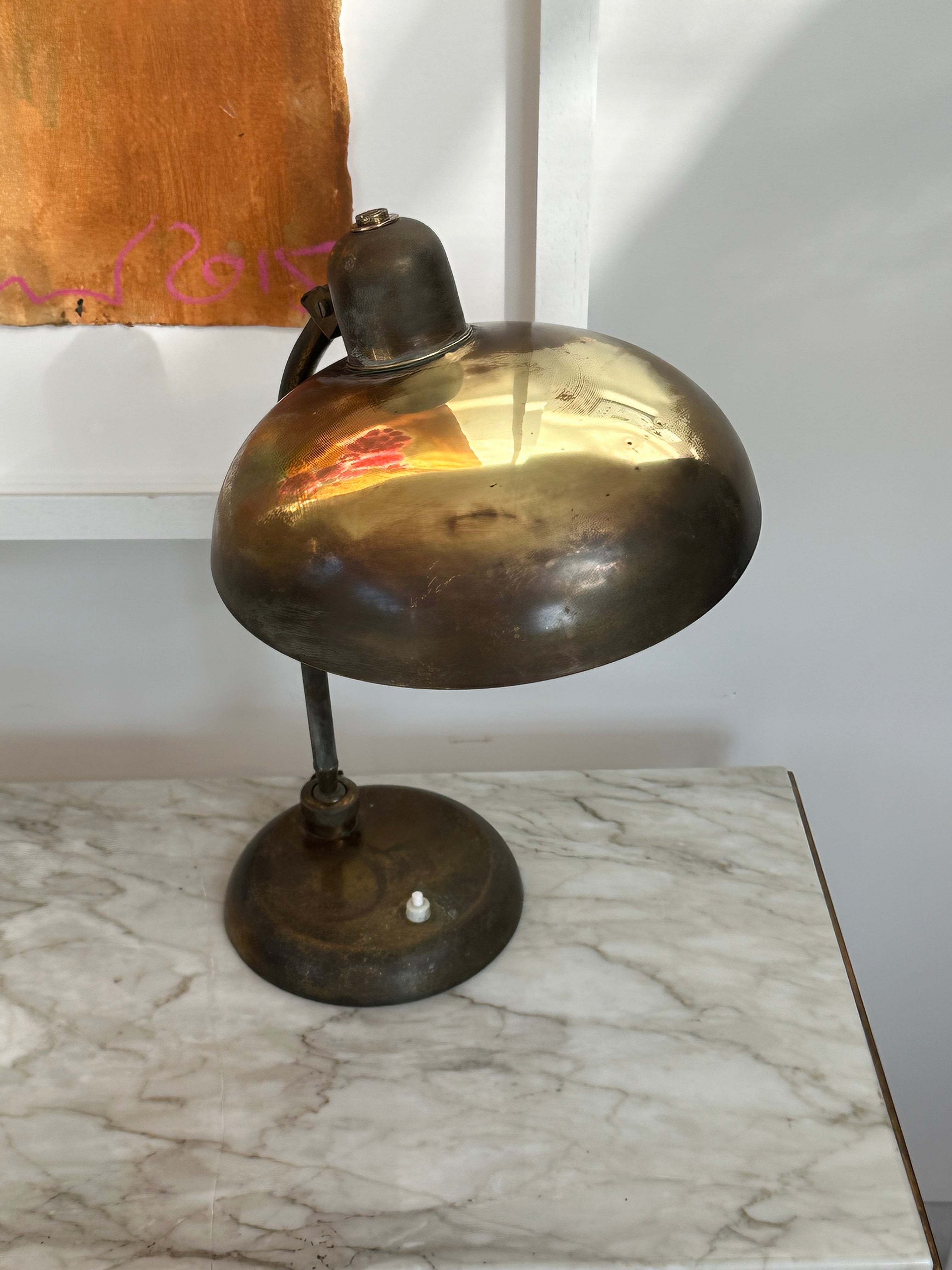 Italian 1950s Brass Desk Lamp