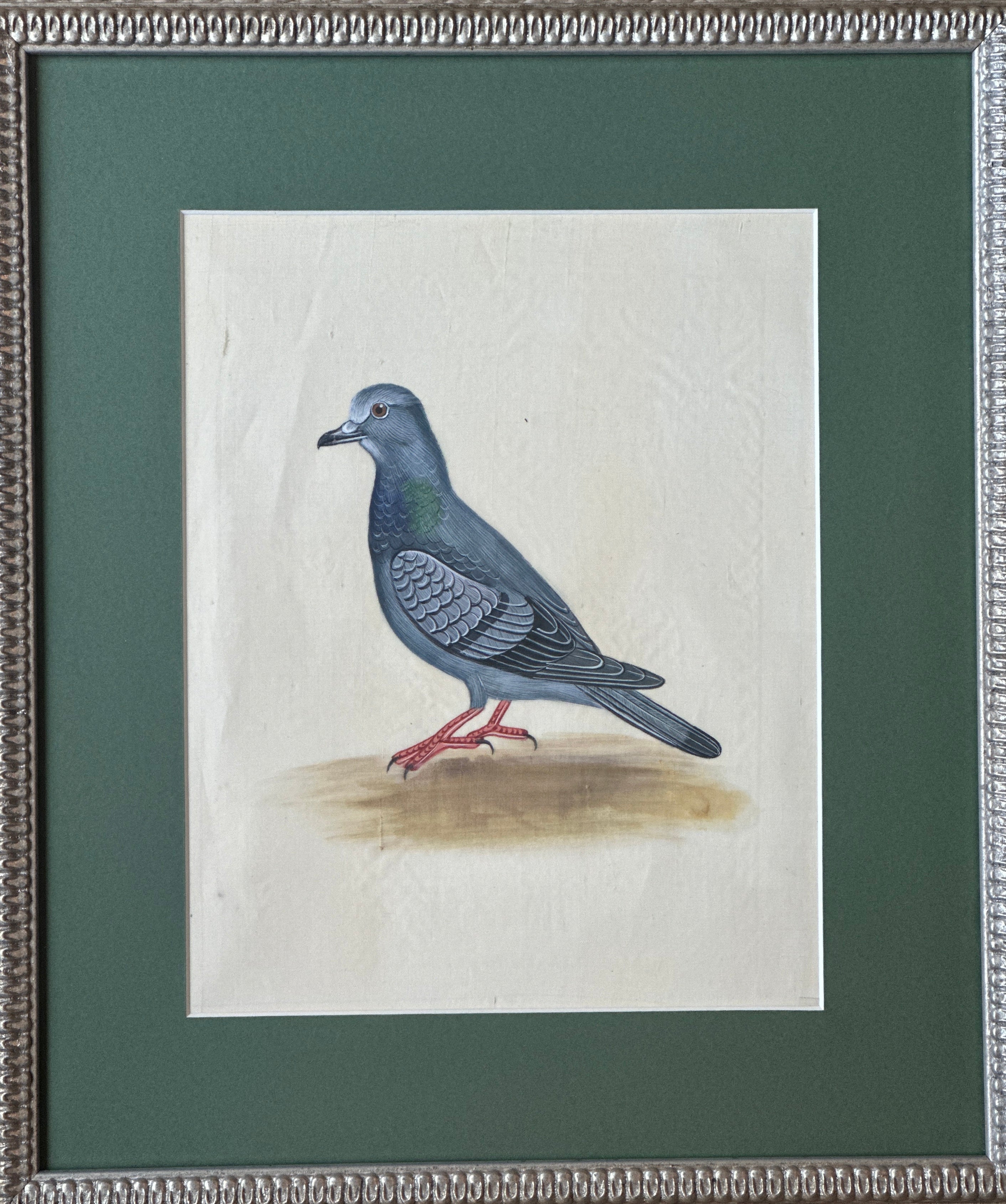 Framed Hand Painted on Silk - Indian Birds I