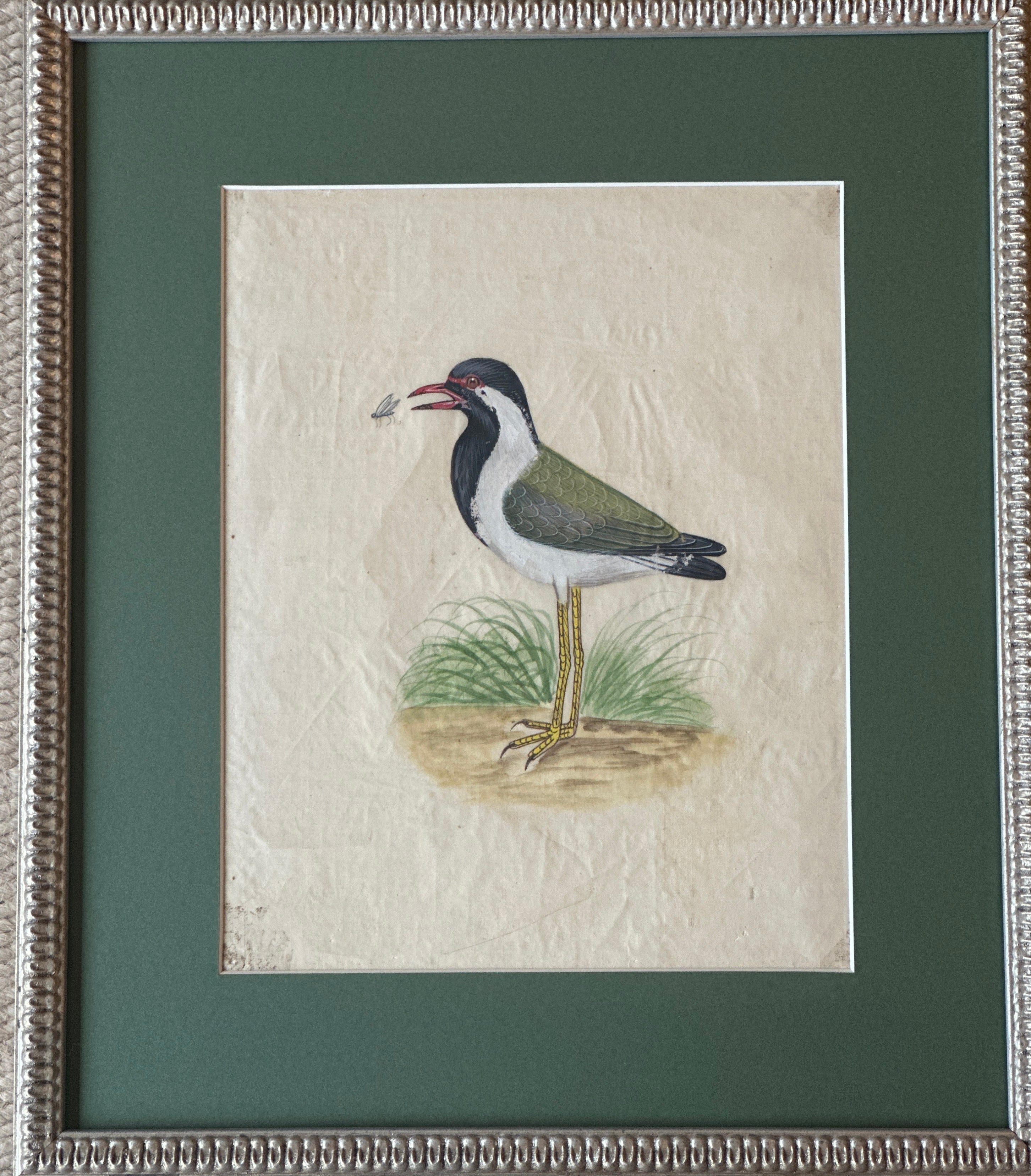Framed Hand Painted on Silk - Indian Birds B