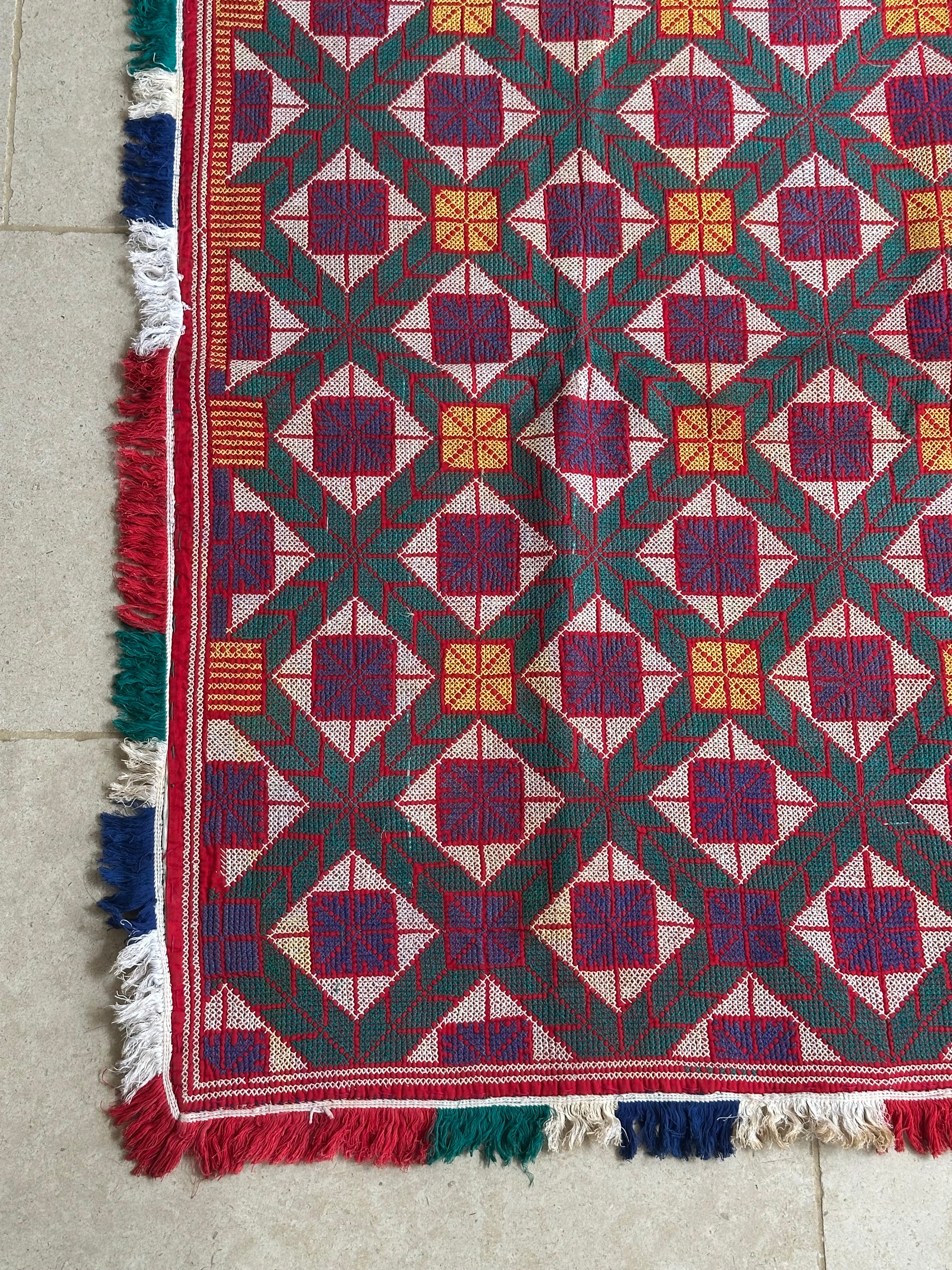 Red, Green and Yellow Bengal Homemade Quilt