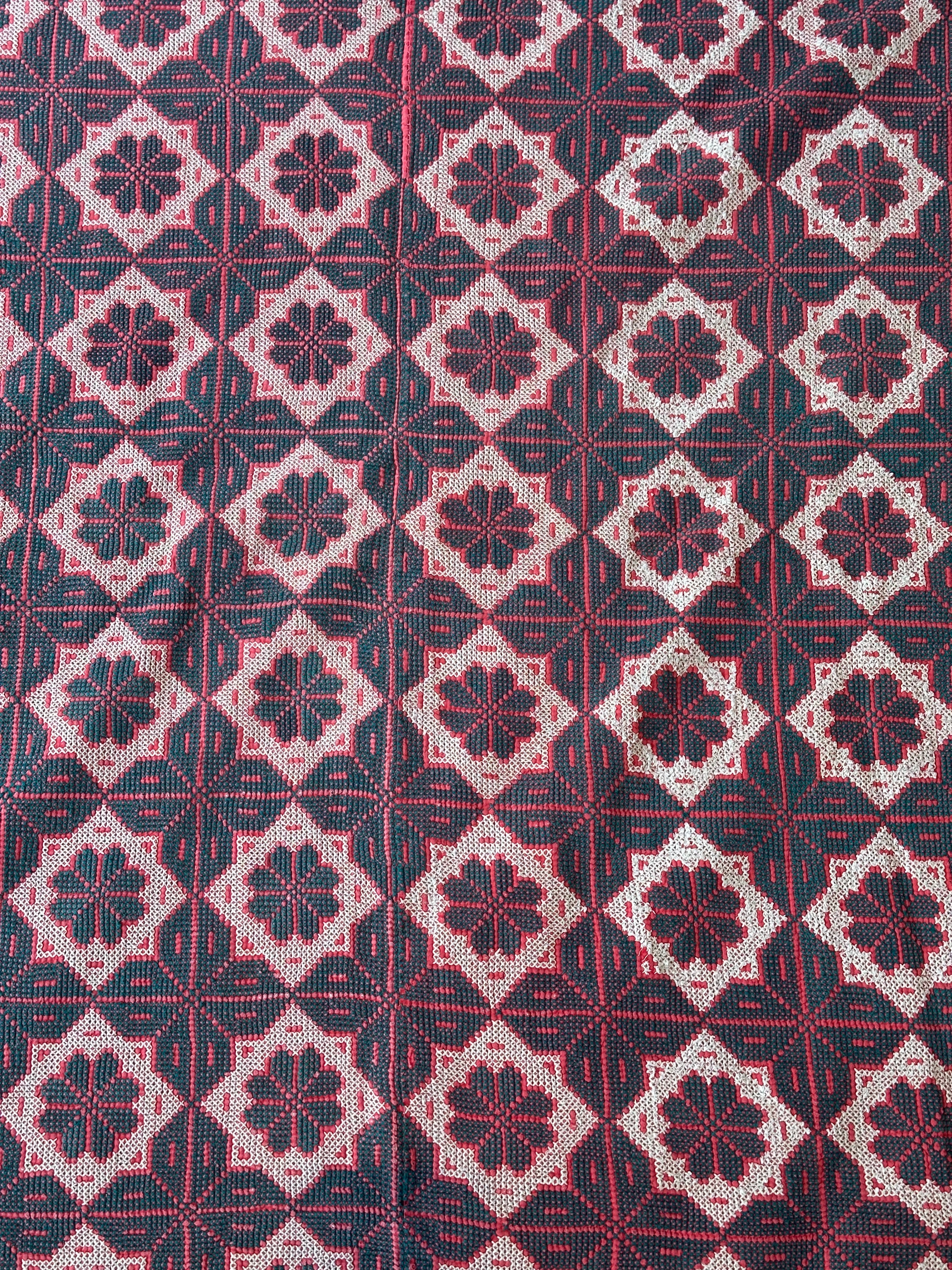 Pink and Green Bengal Handmade Quilt