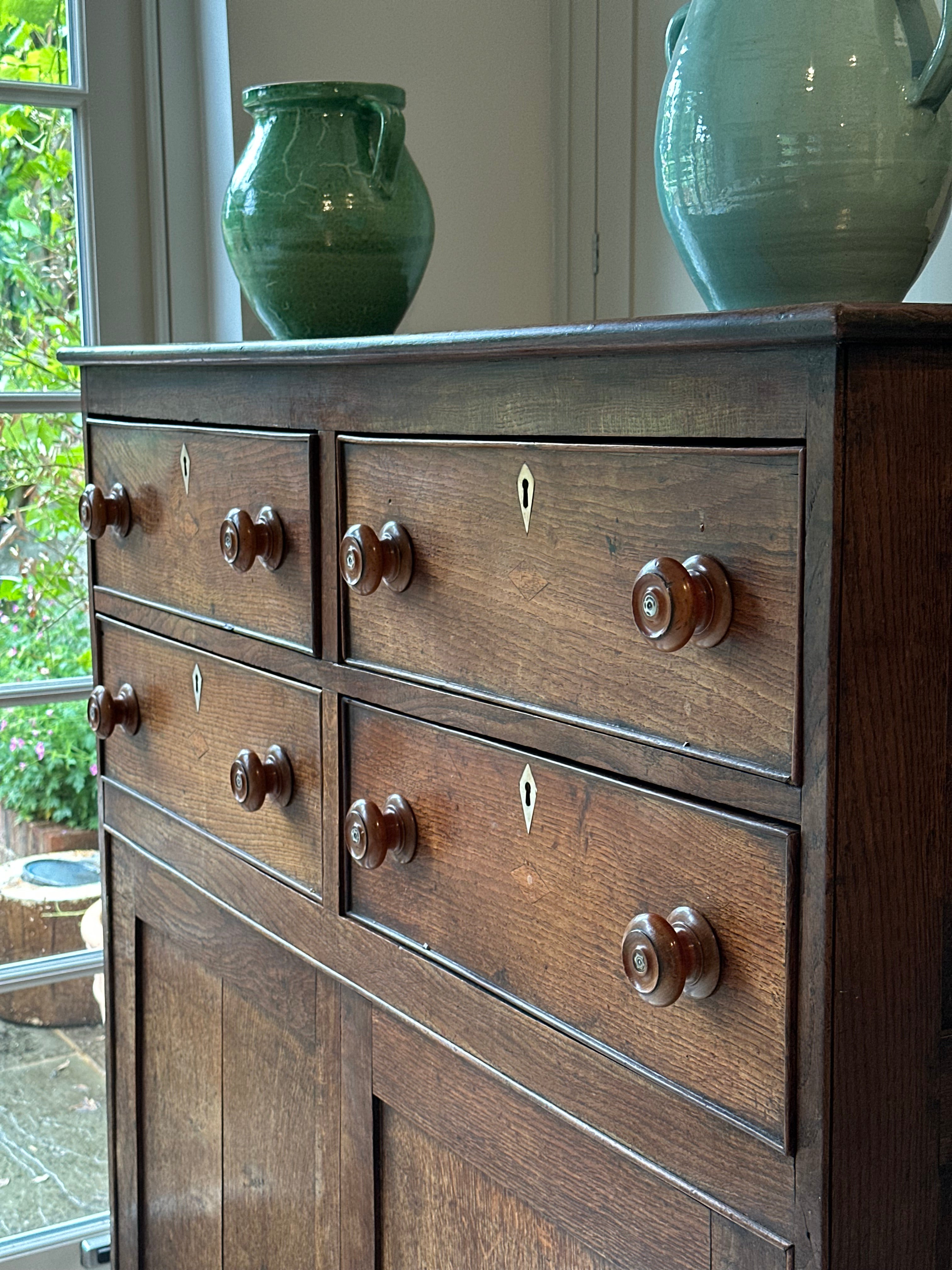 C18th Oak Welsh Food Cupboard