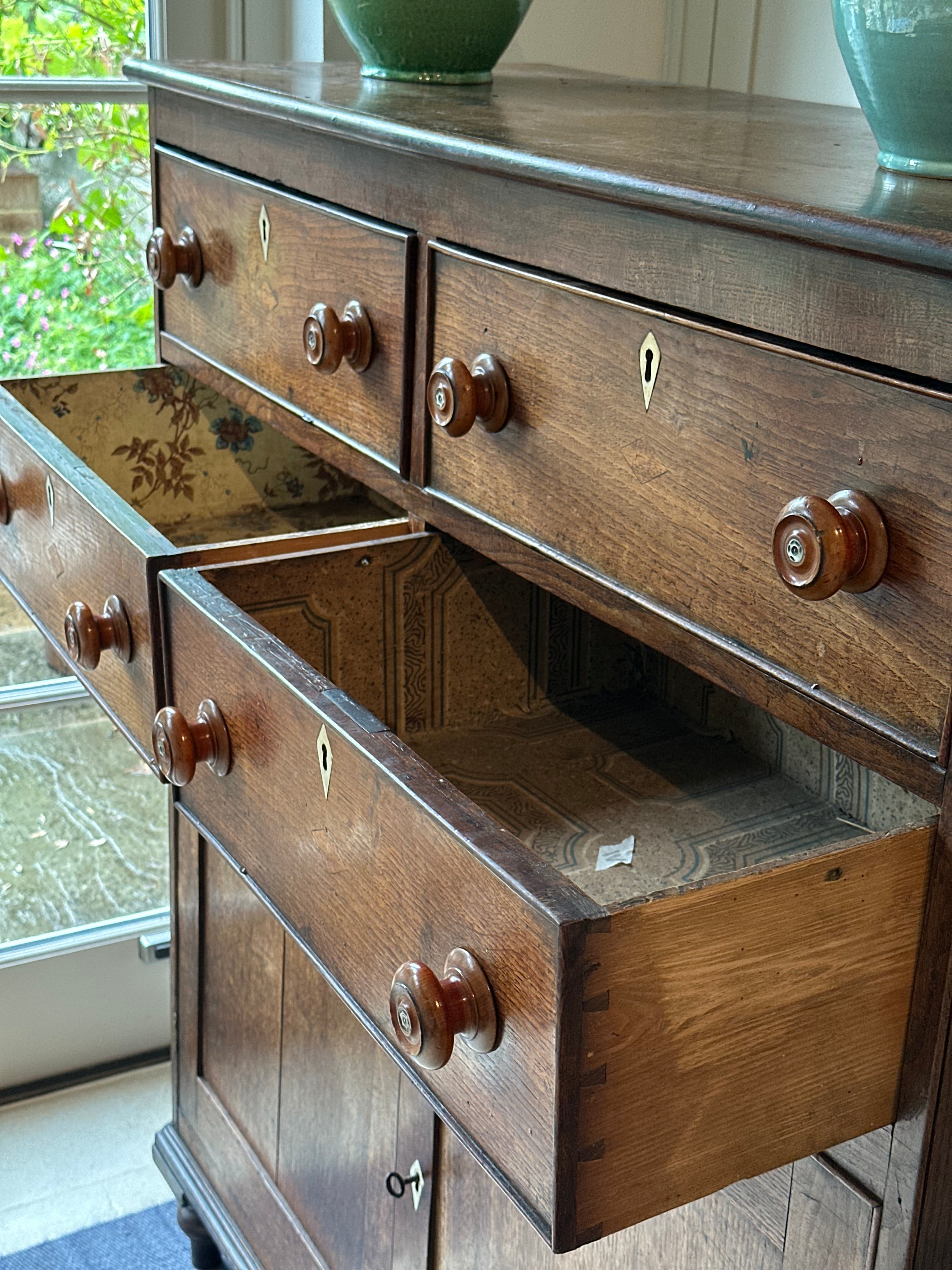 C18th Oak Welsh Food Cupboard