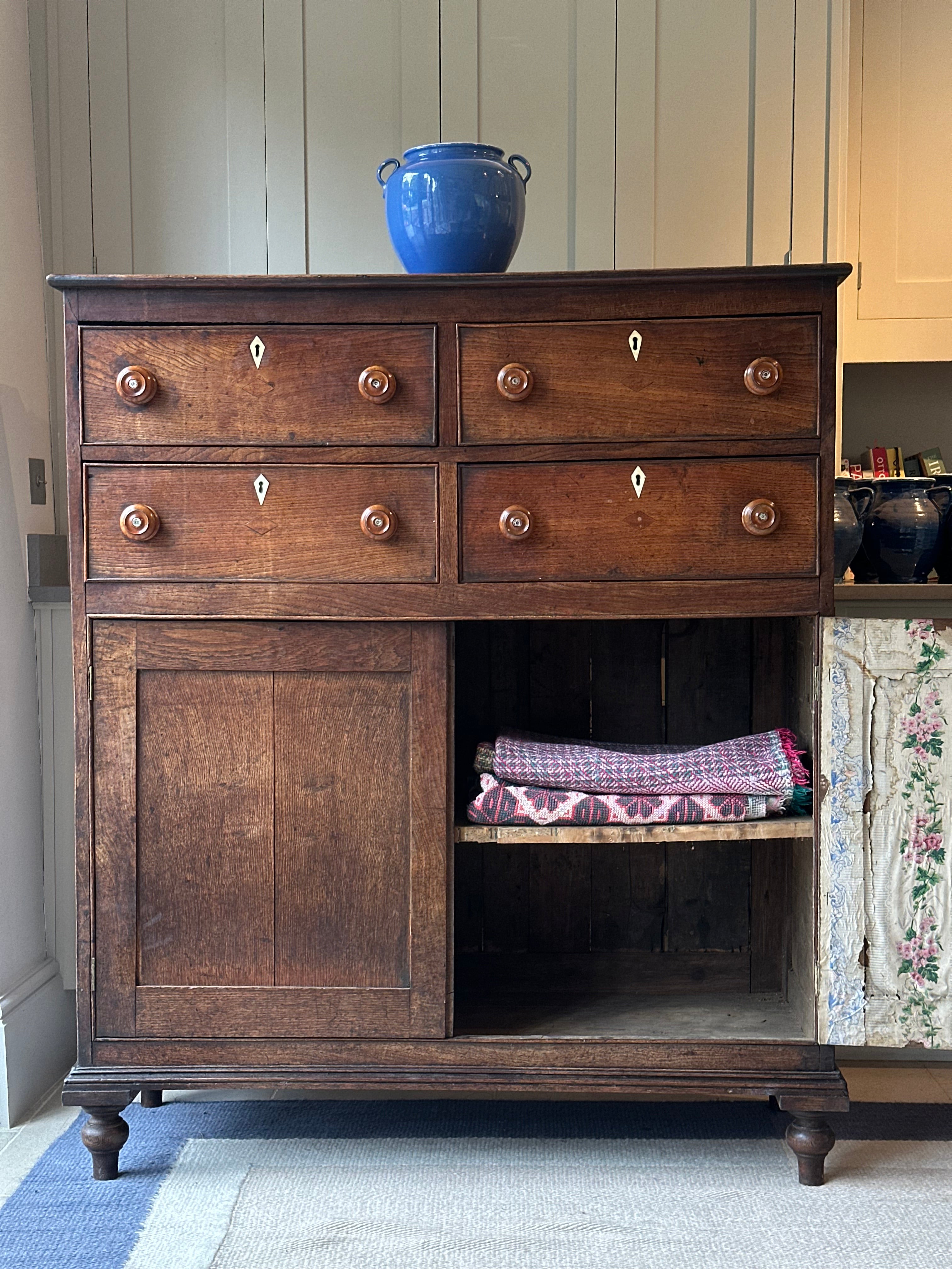 C18th Oak Welsh Food Cupboard