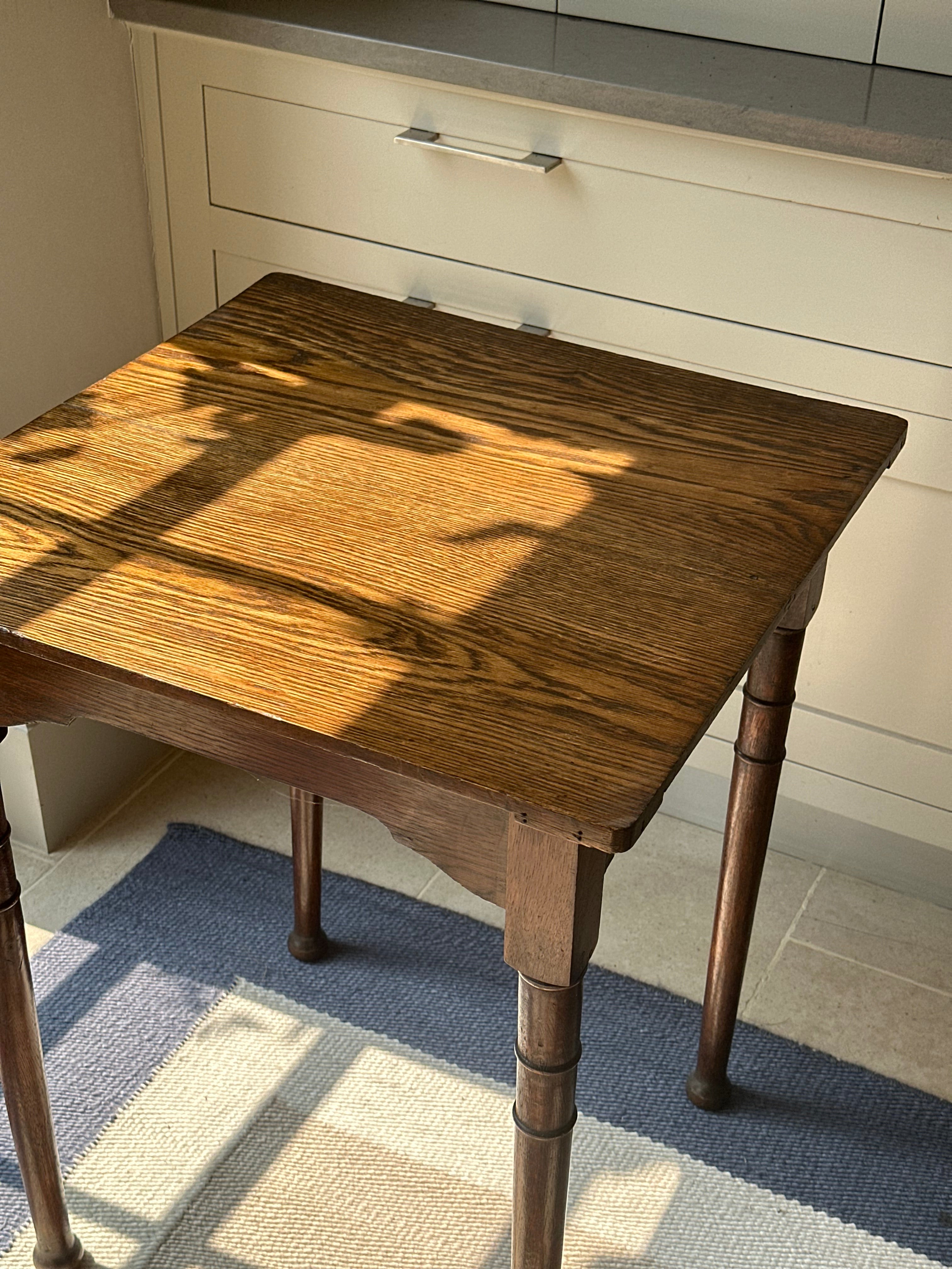 Oak Square Side Table