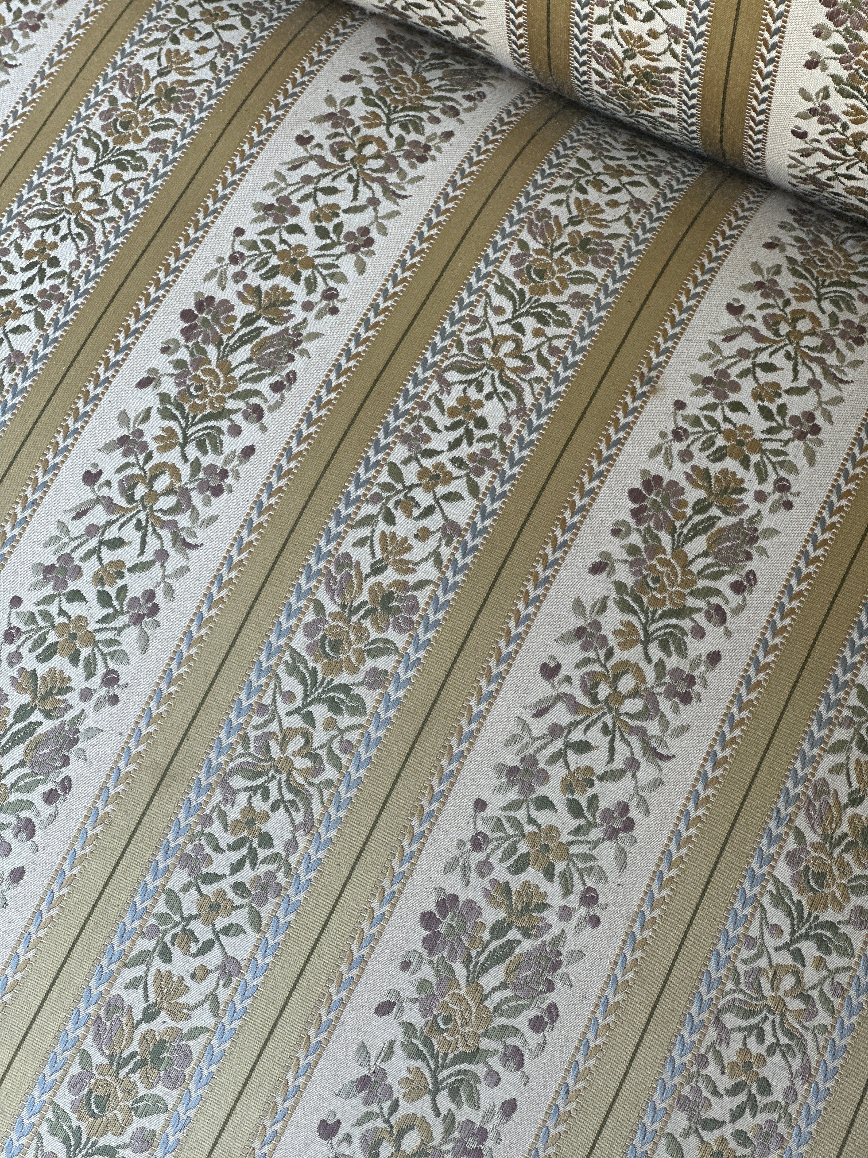 Pair of French Marquis Slipper Chairs in a Heritage Silk Fabric