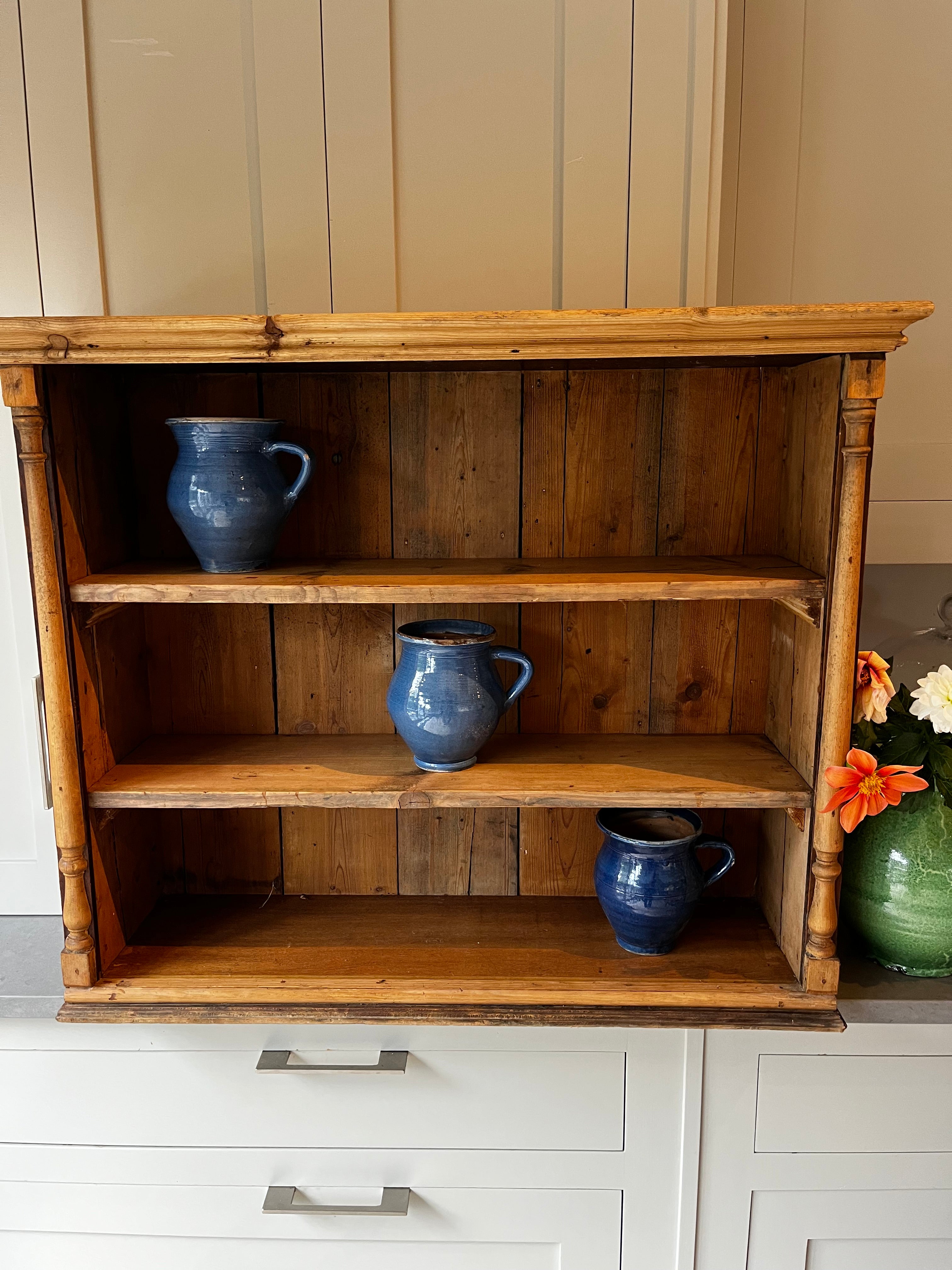Small Pine Wall Shelves with Column Details