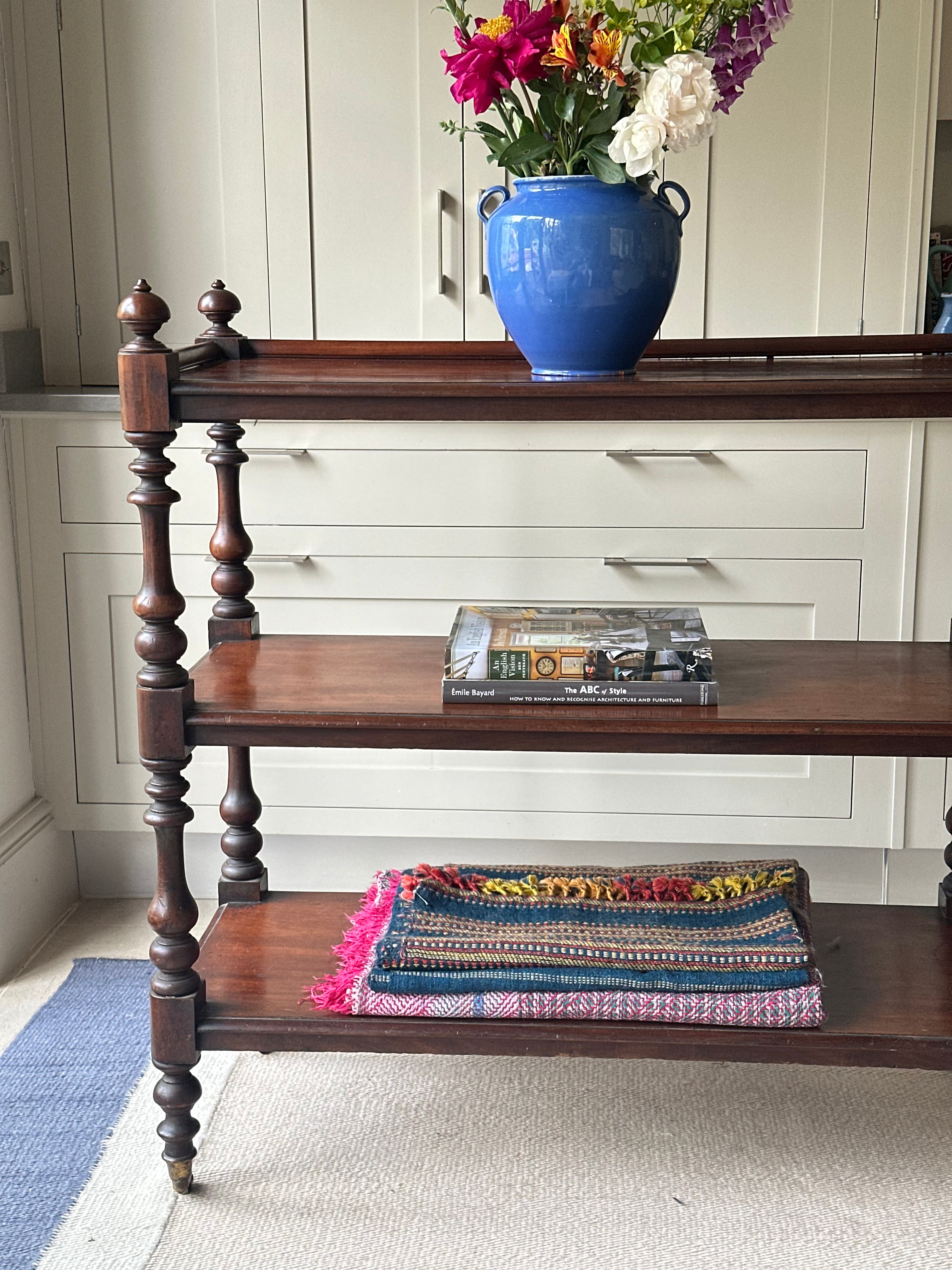 19th Century 3 Tiered Mahogany Buffet