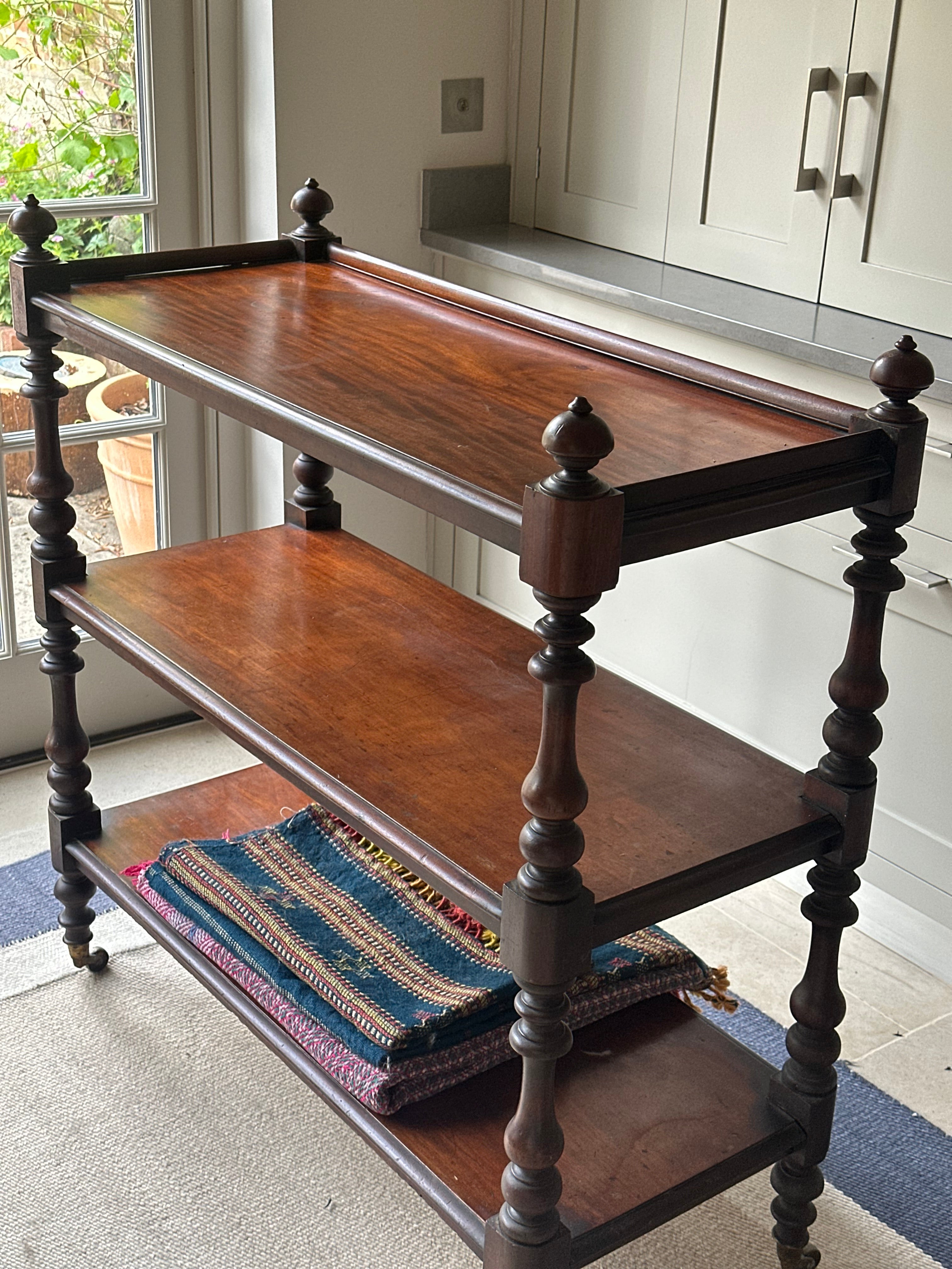 19th Century 3 Tiered Mahogany Buffet
