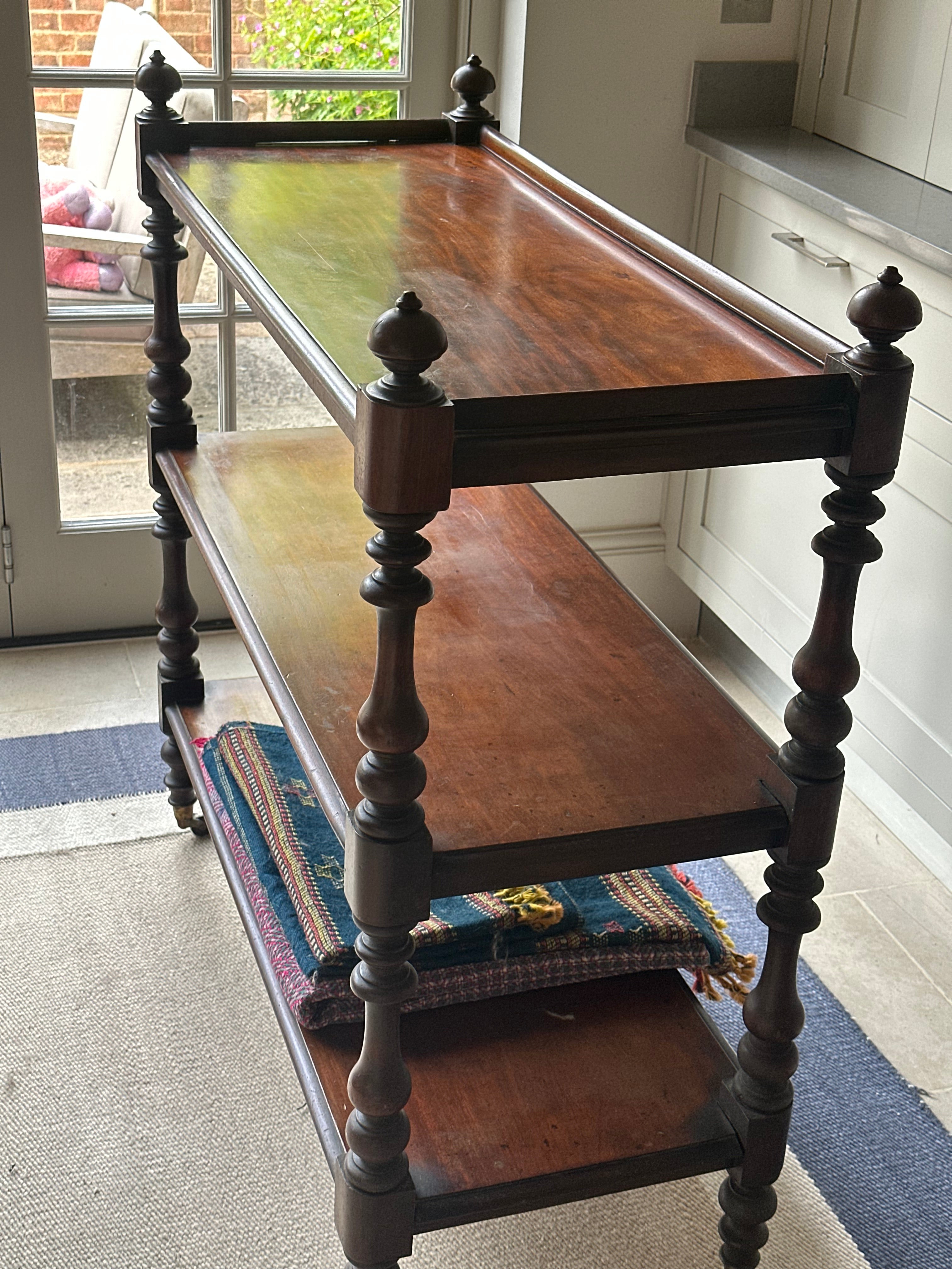 19th Century 3 Tiered Mahogany Buffet