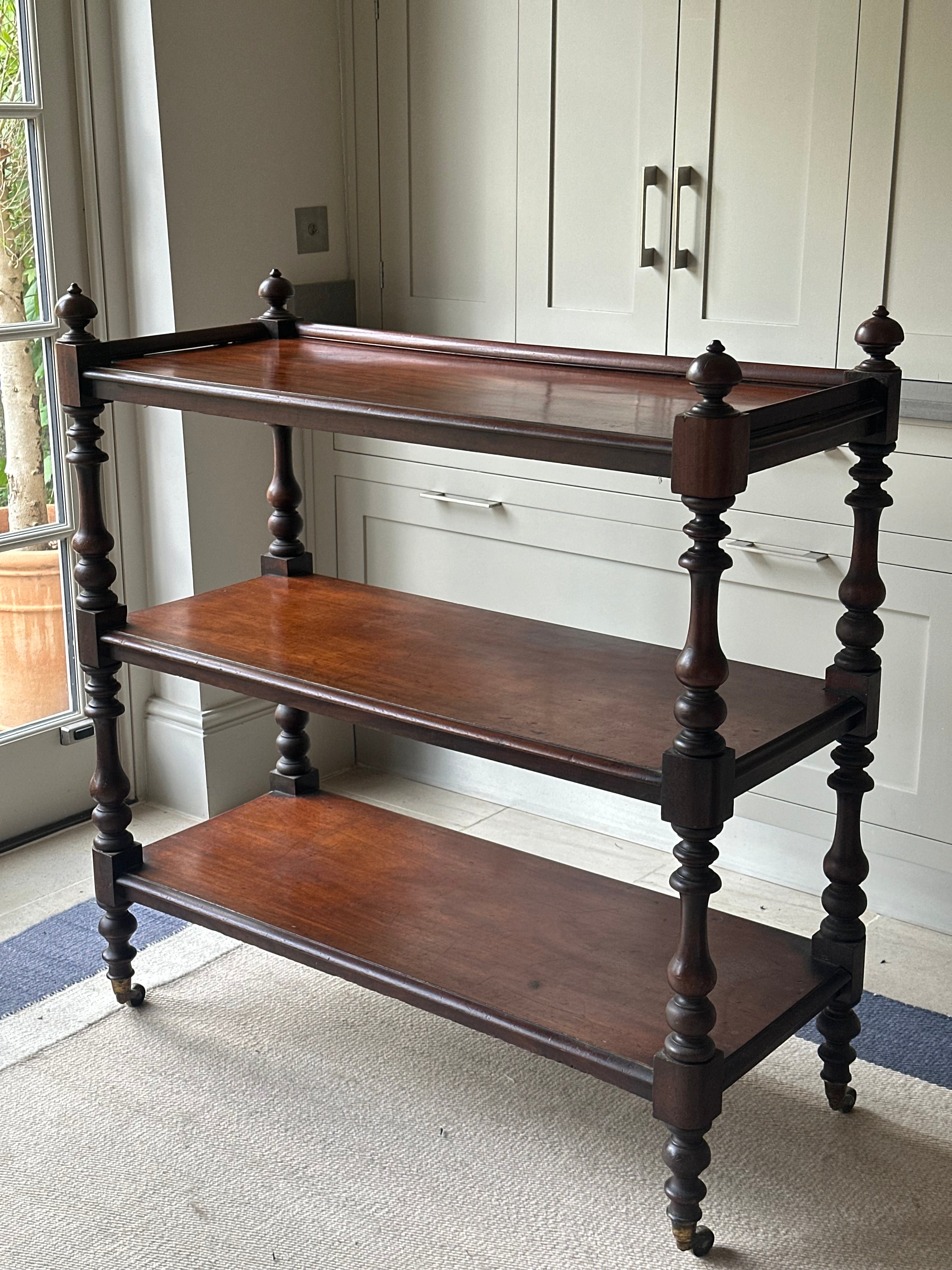 19th Century 3 Tiered Mahogany Buffet