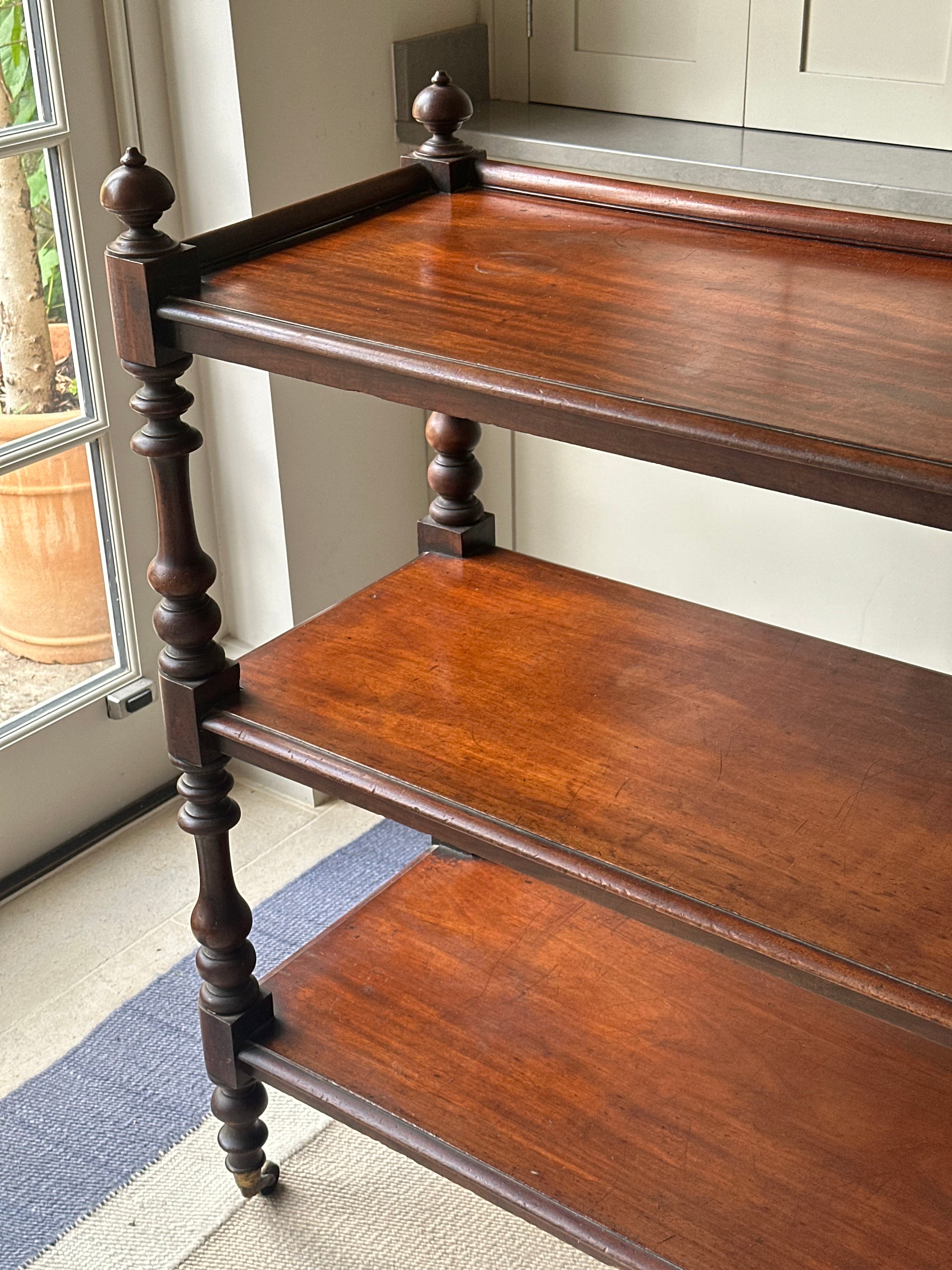 19th Century 3 Tiered Mahogany Buffet