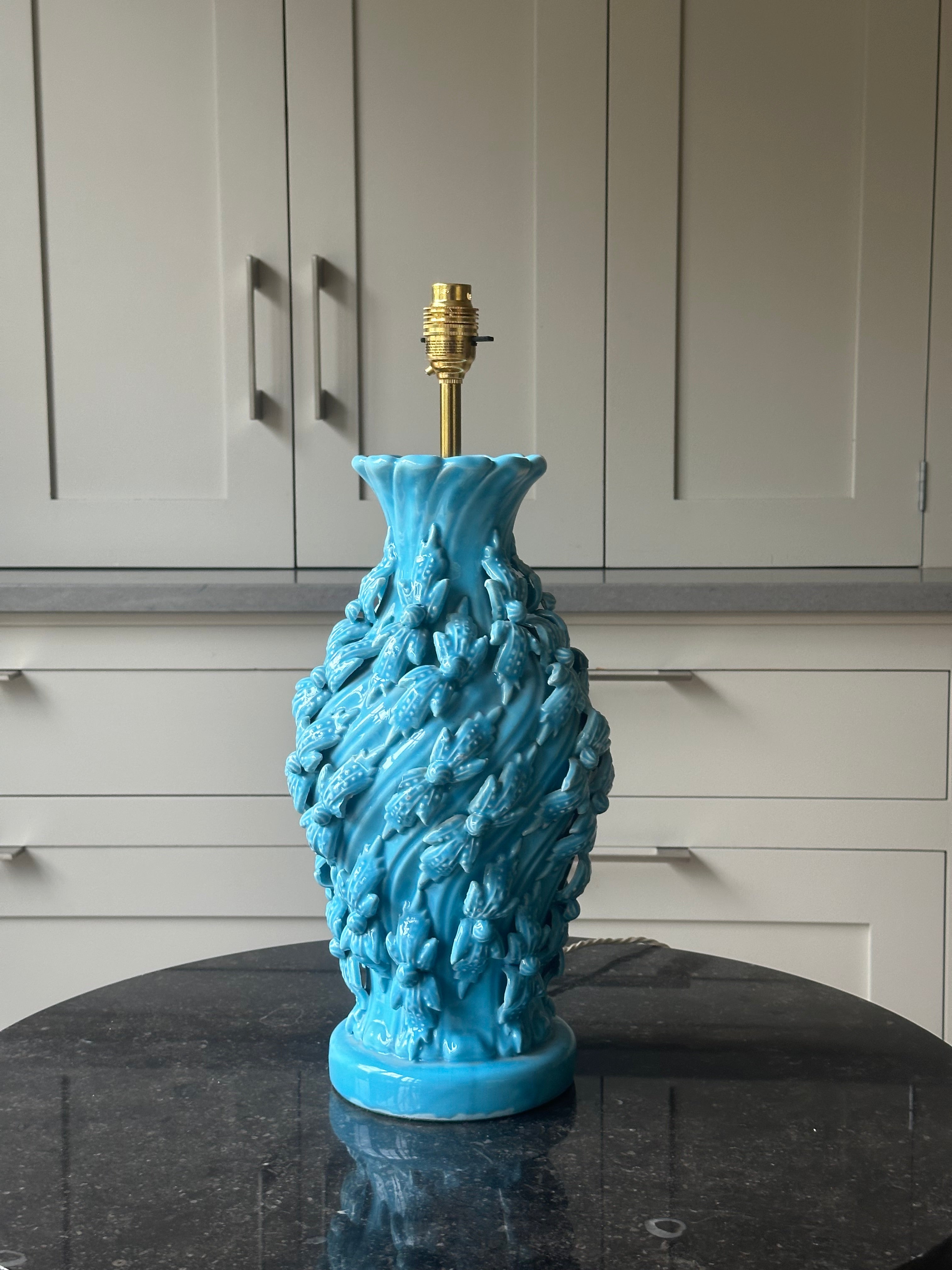 Turquoise Manises Lamp