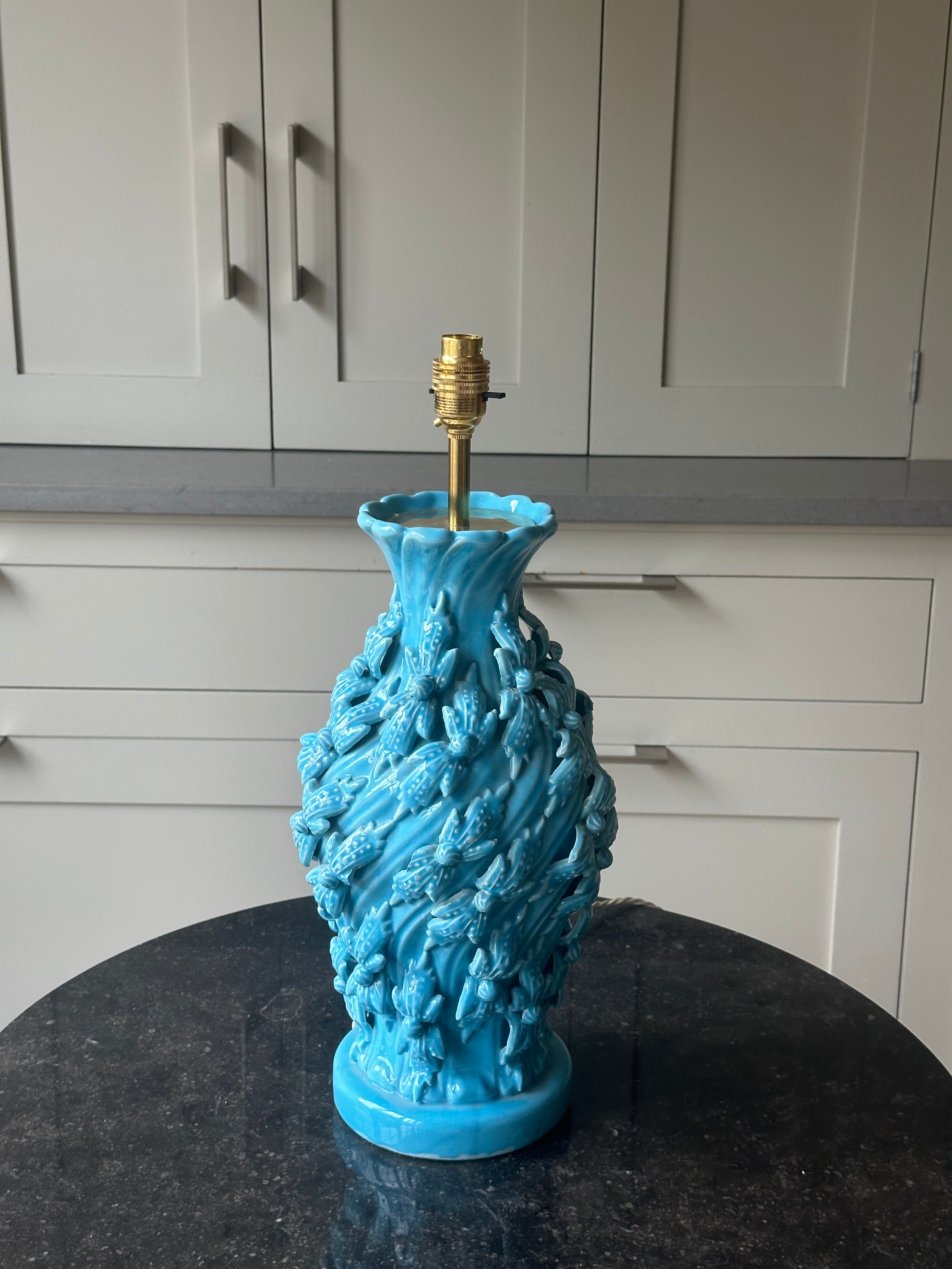 Turquoise Manises Lamp