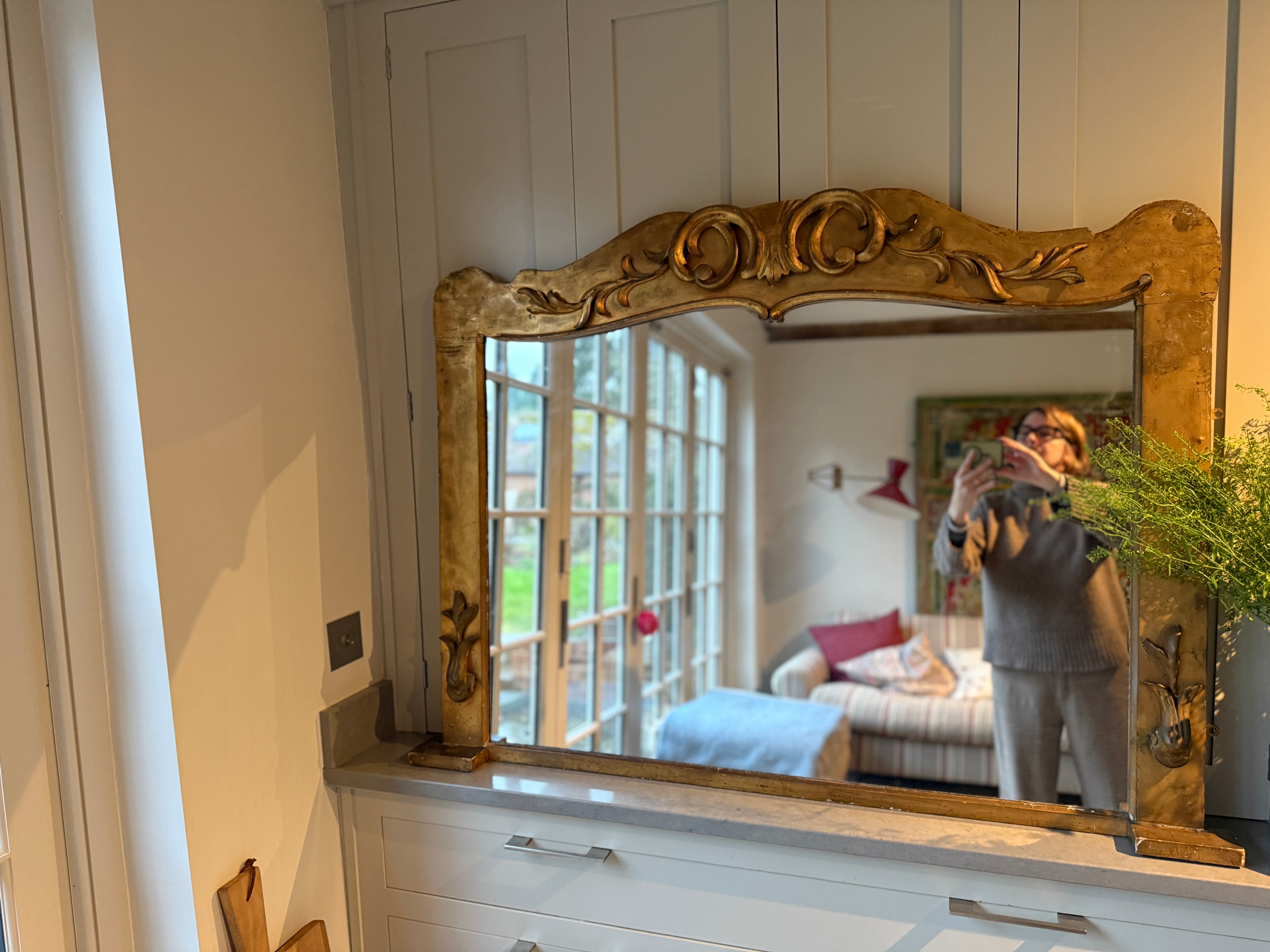 Highly Decorative French Gilt Mirror