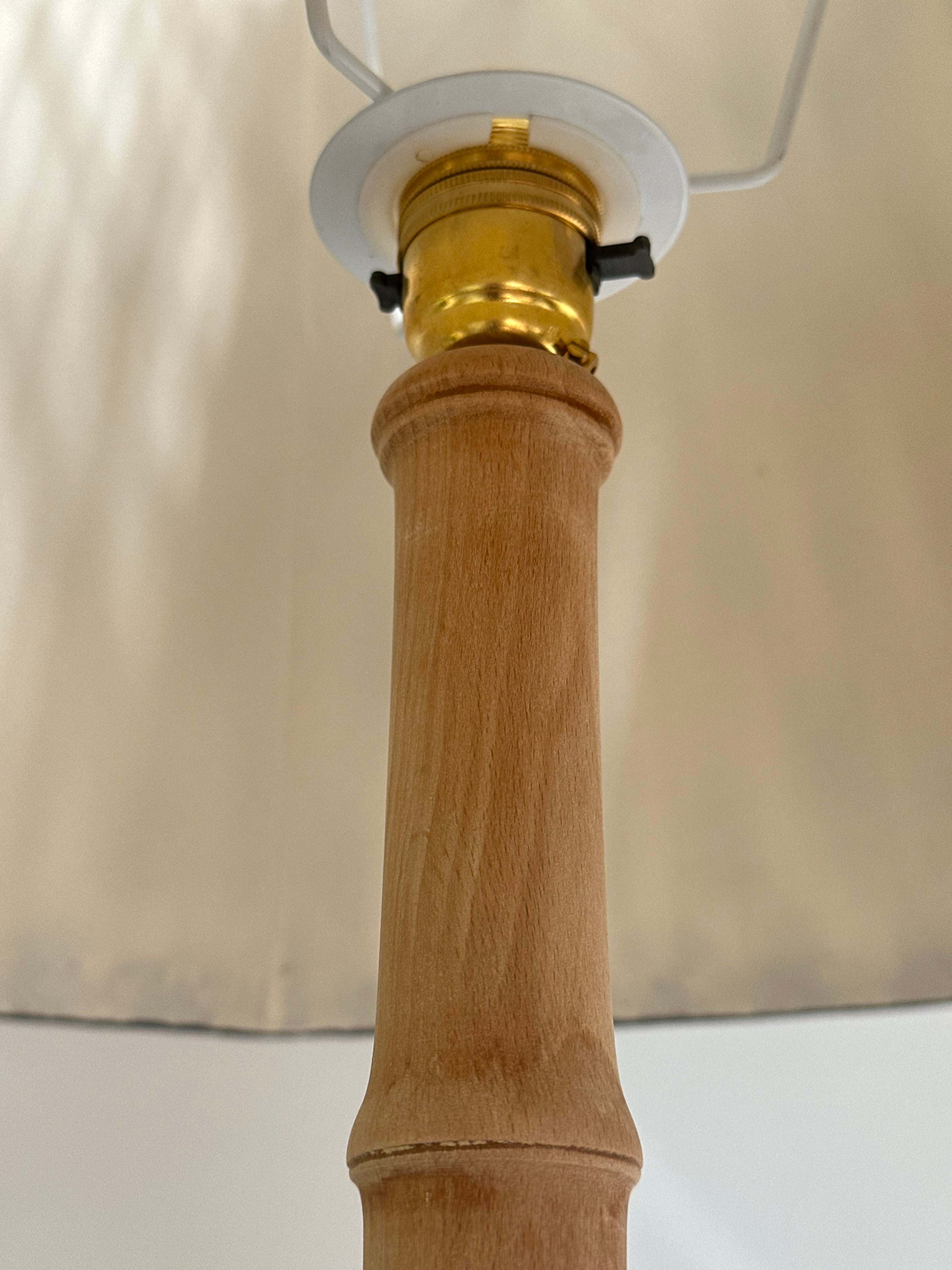 Faux Bamboo Oak Floor Lamp