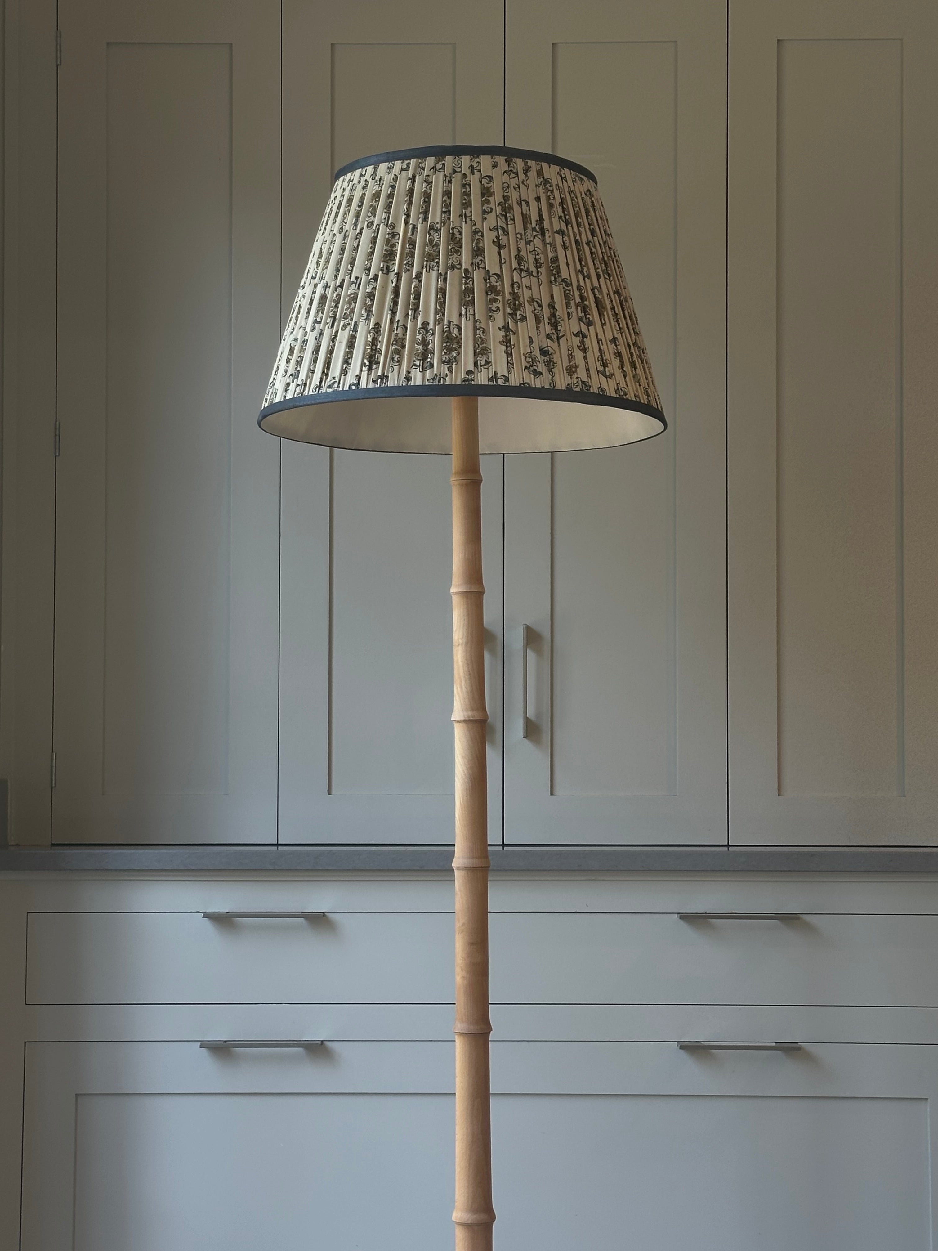 Faux Bamboo Oak Floor Lamp