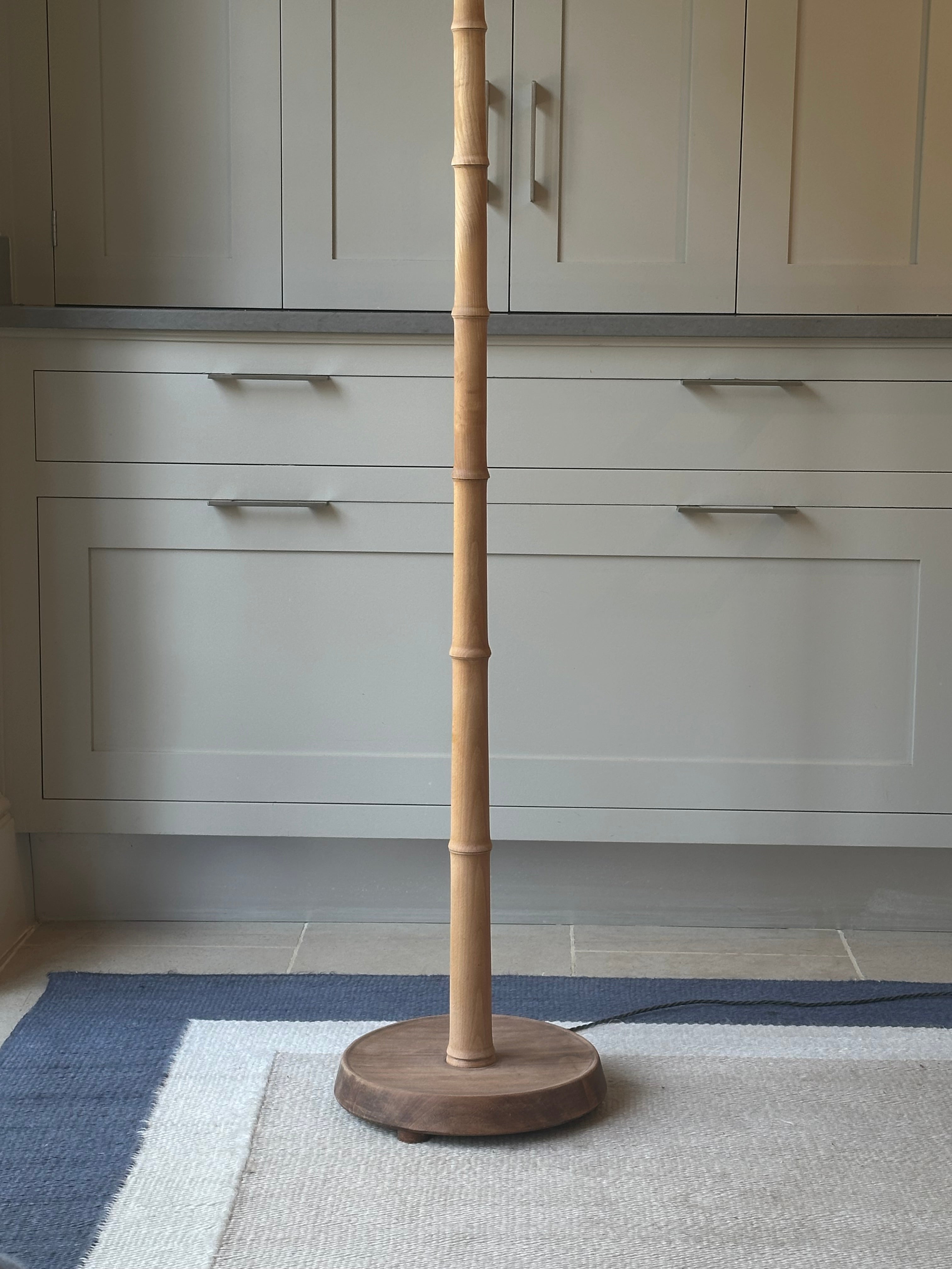 Faux Bamboo Oak Floor Lamp