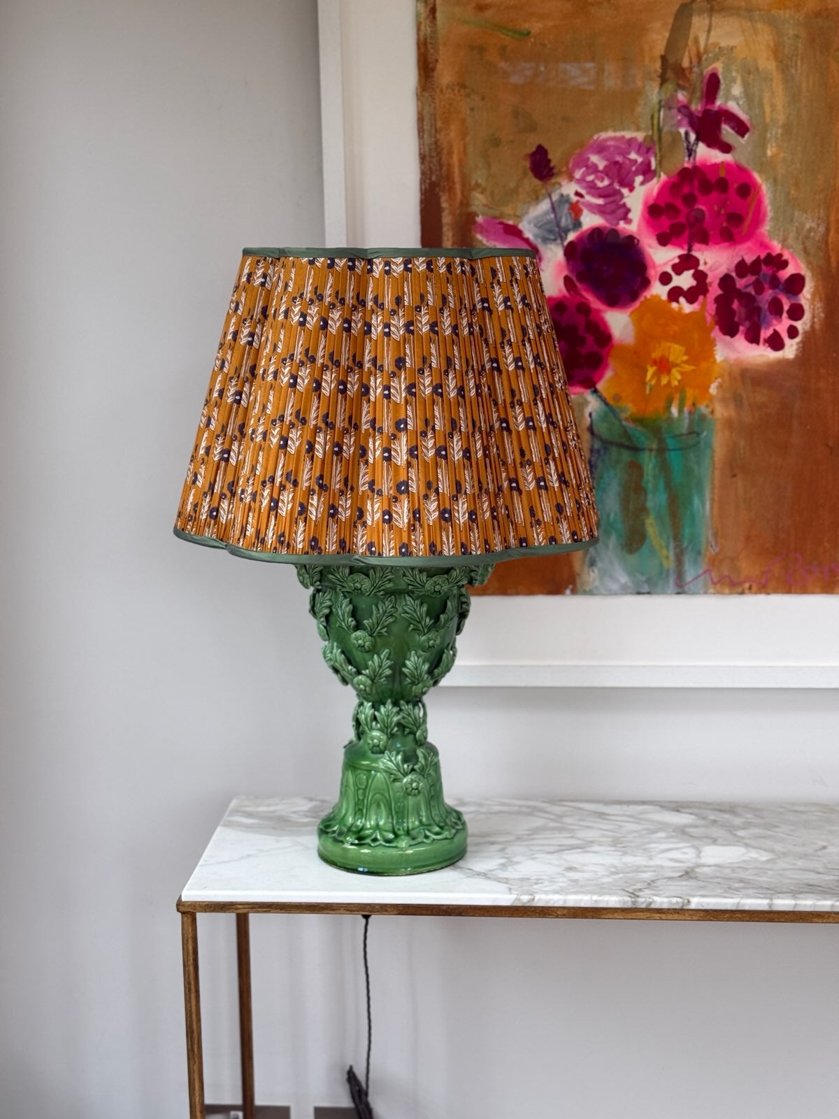 Green Manises Lamp