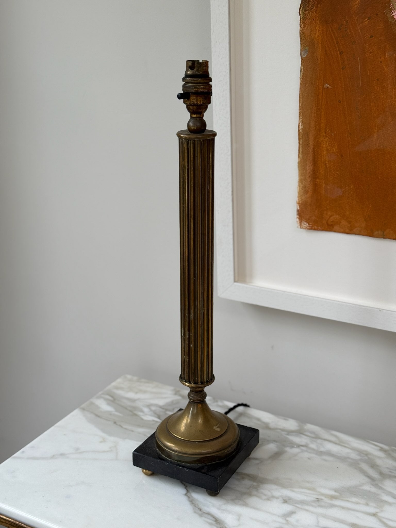 Brass Column Lamp