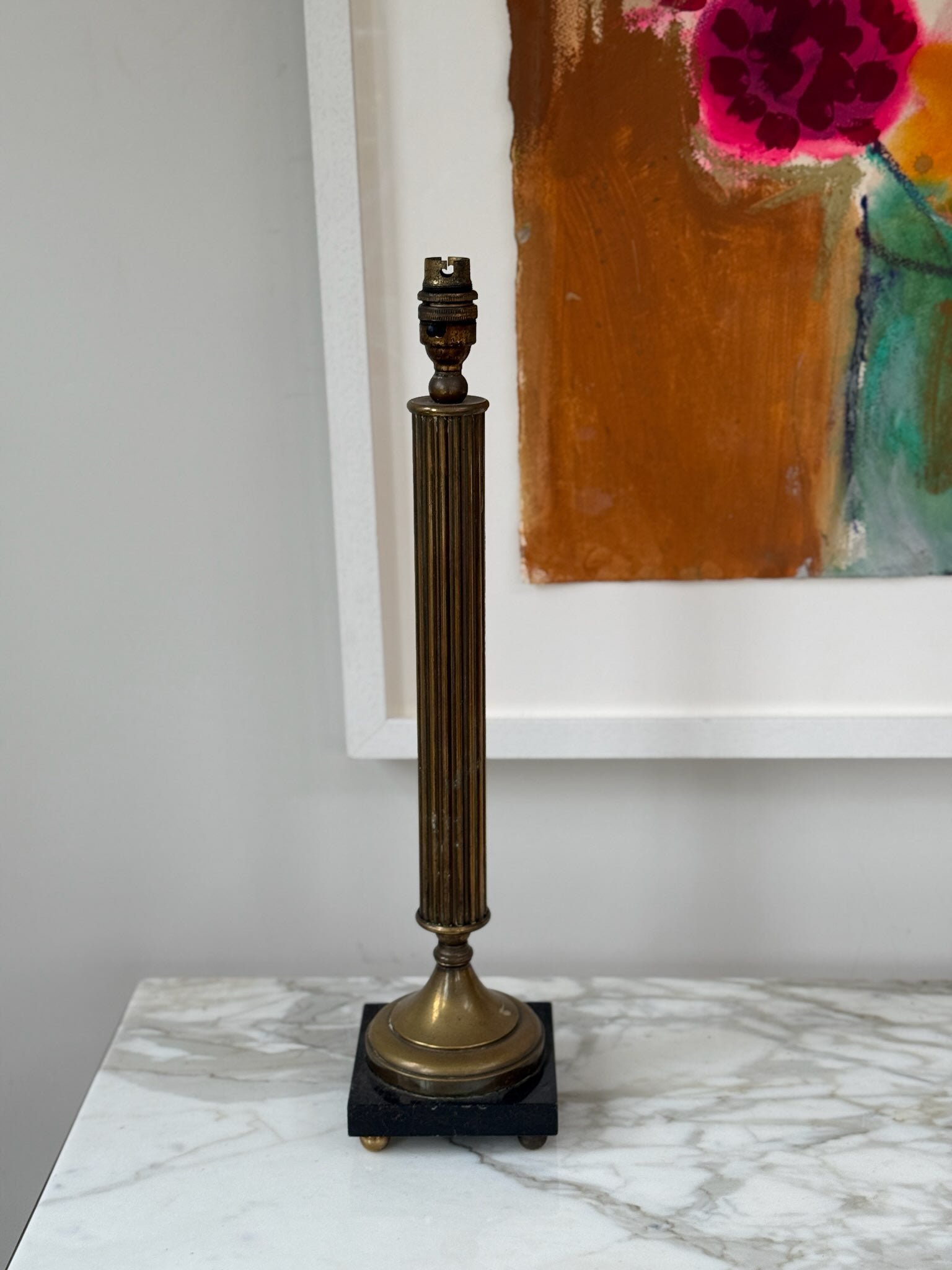 Brass Column Lamp