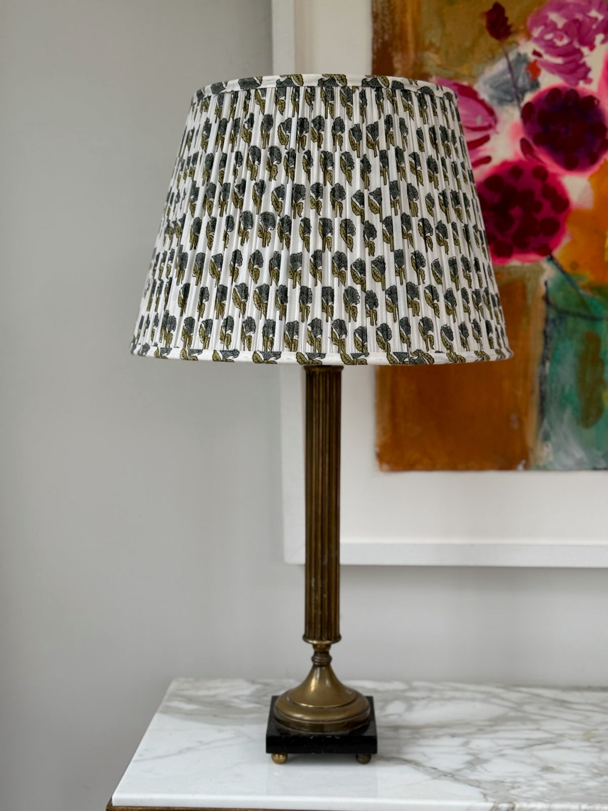 Brass Column Lamp