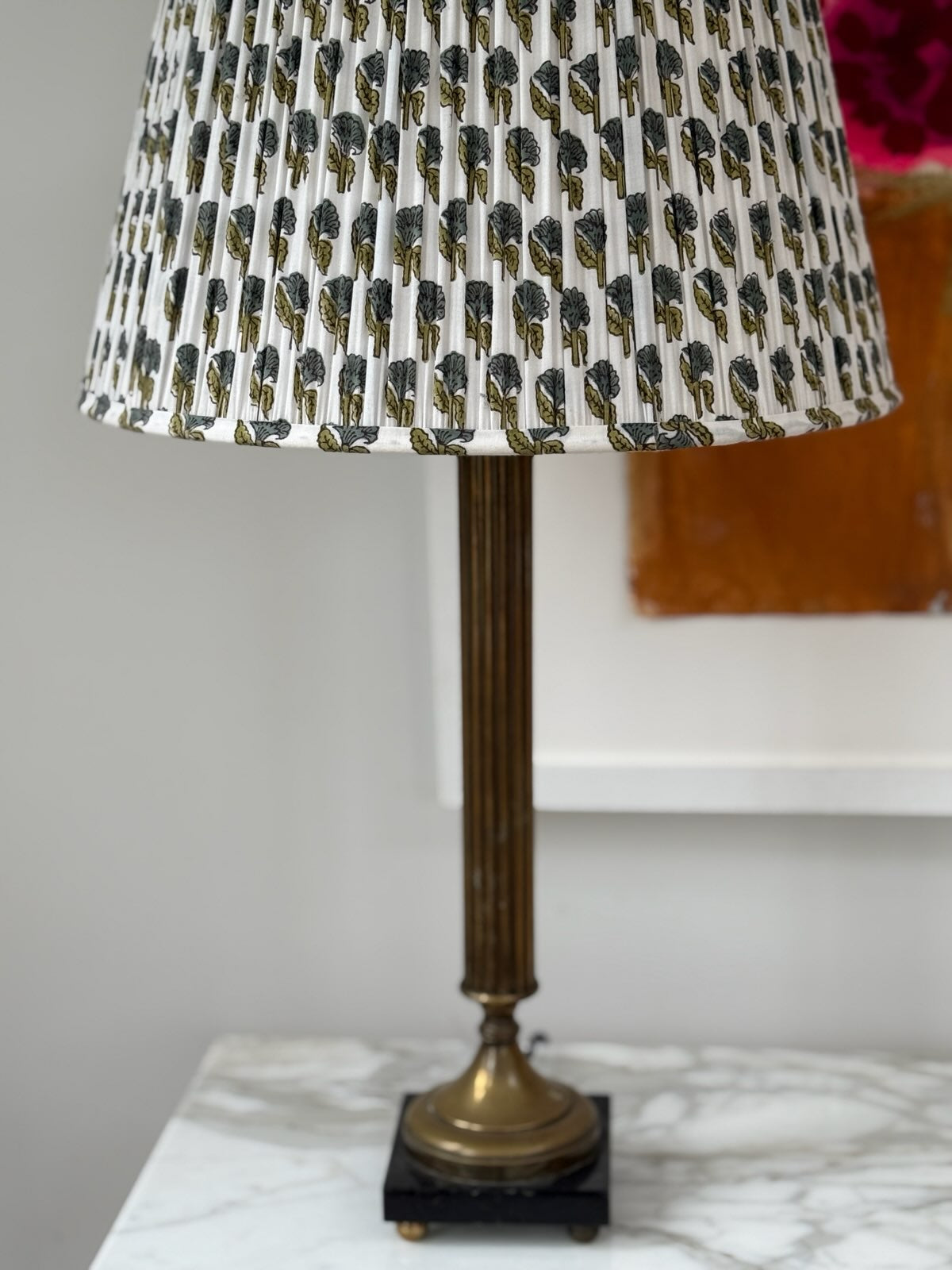 Brass Column Lamp