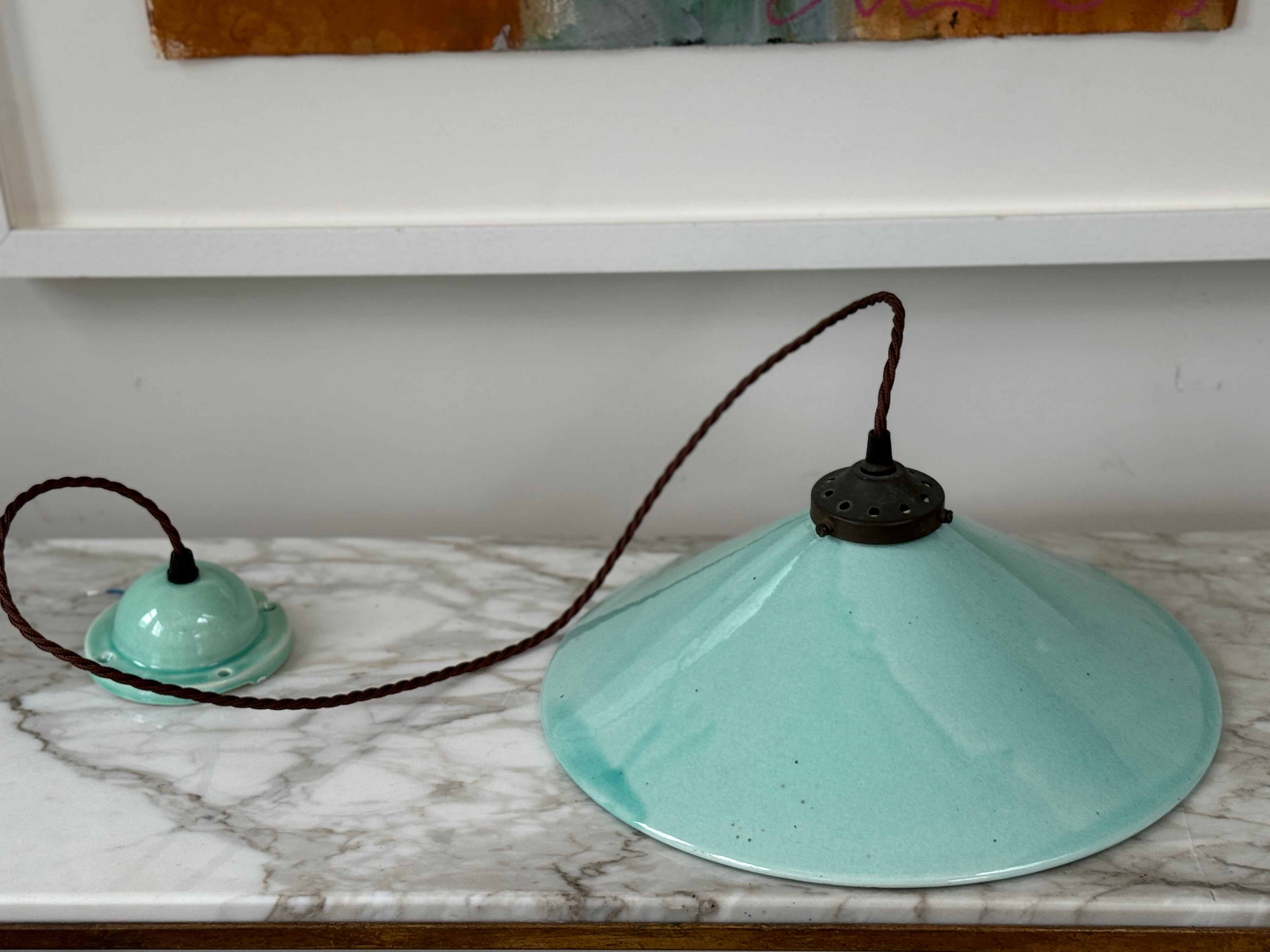 Ceramic Terre D'Hautaniboul Pendant Lamp - Turquoise