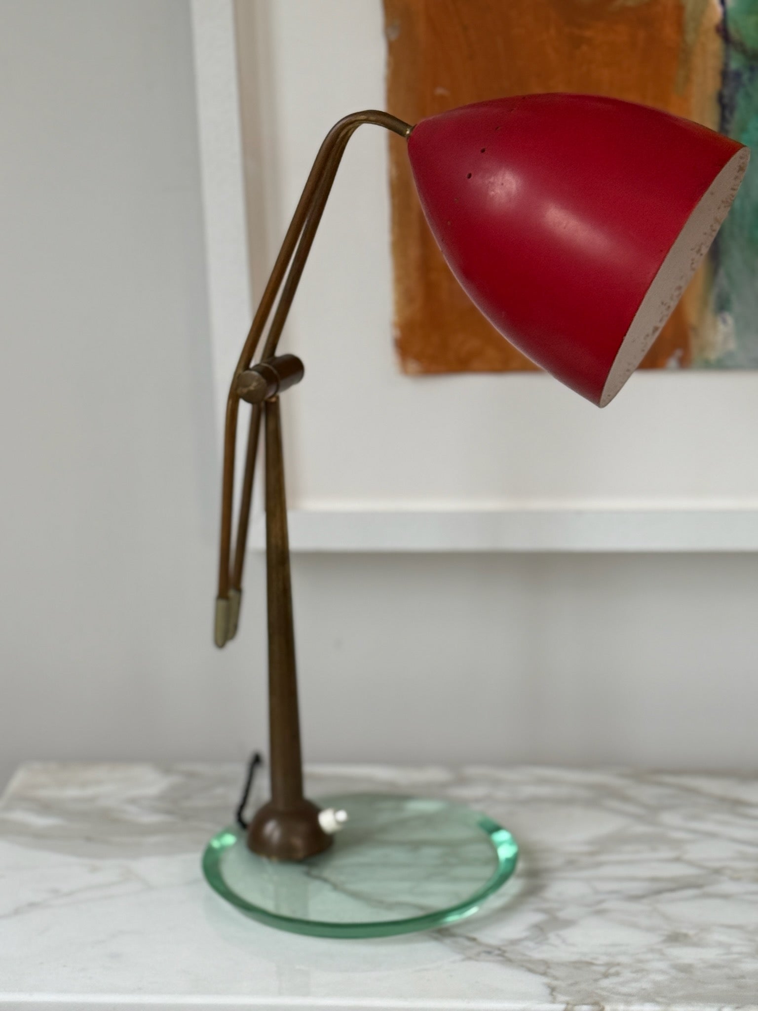Red Double Stem Stilnovo Lamp