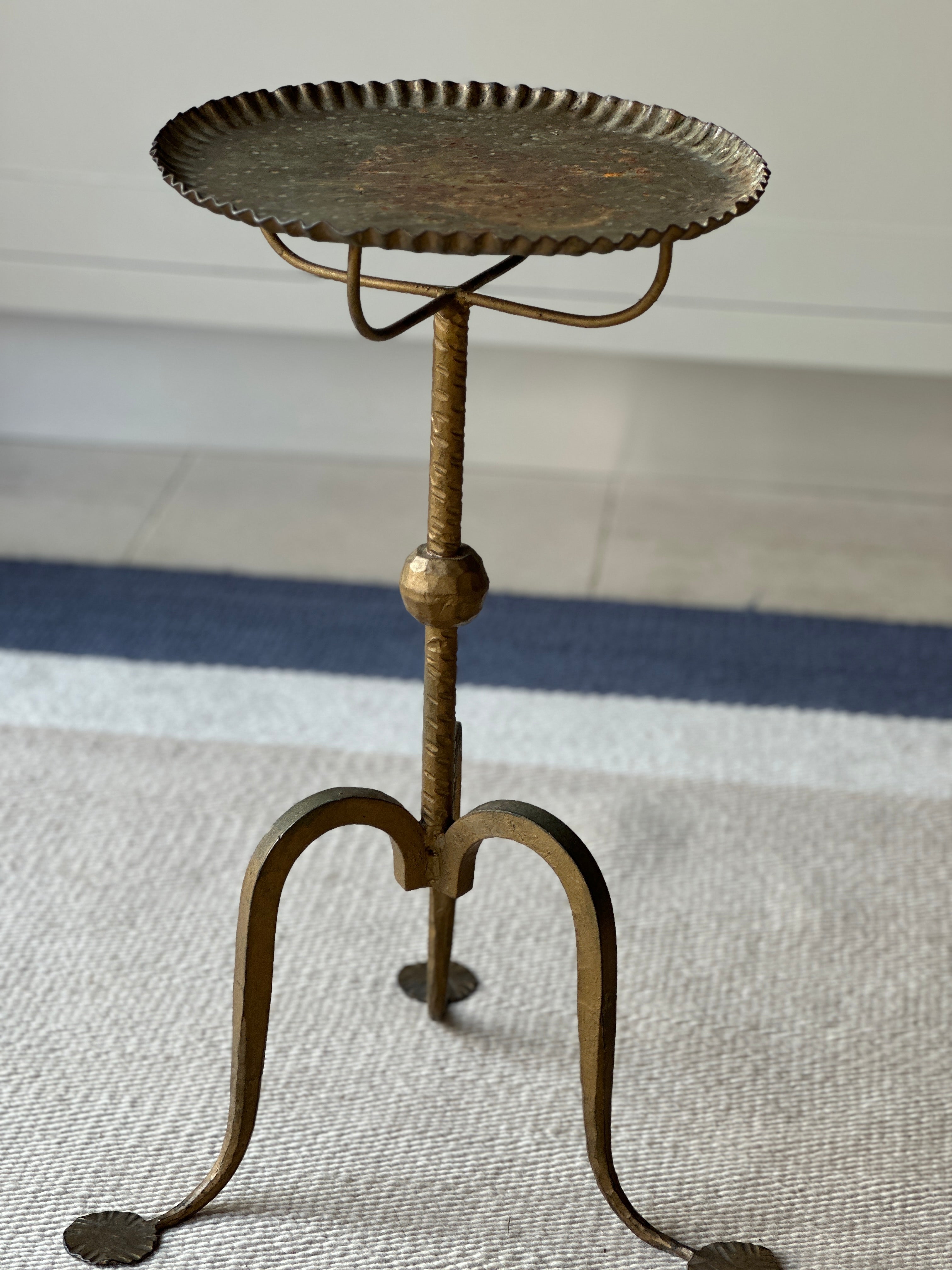 Mid Century Martini Table with Pie Crust Edge