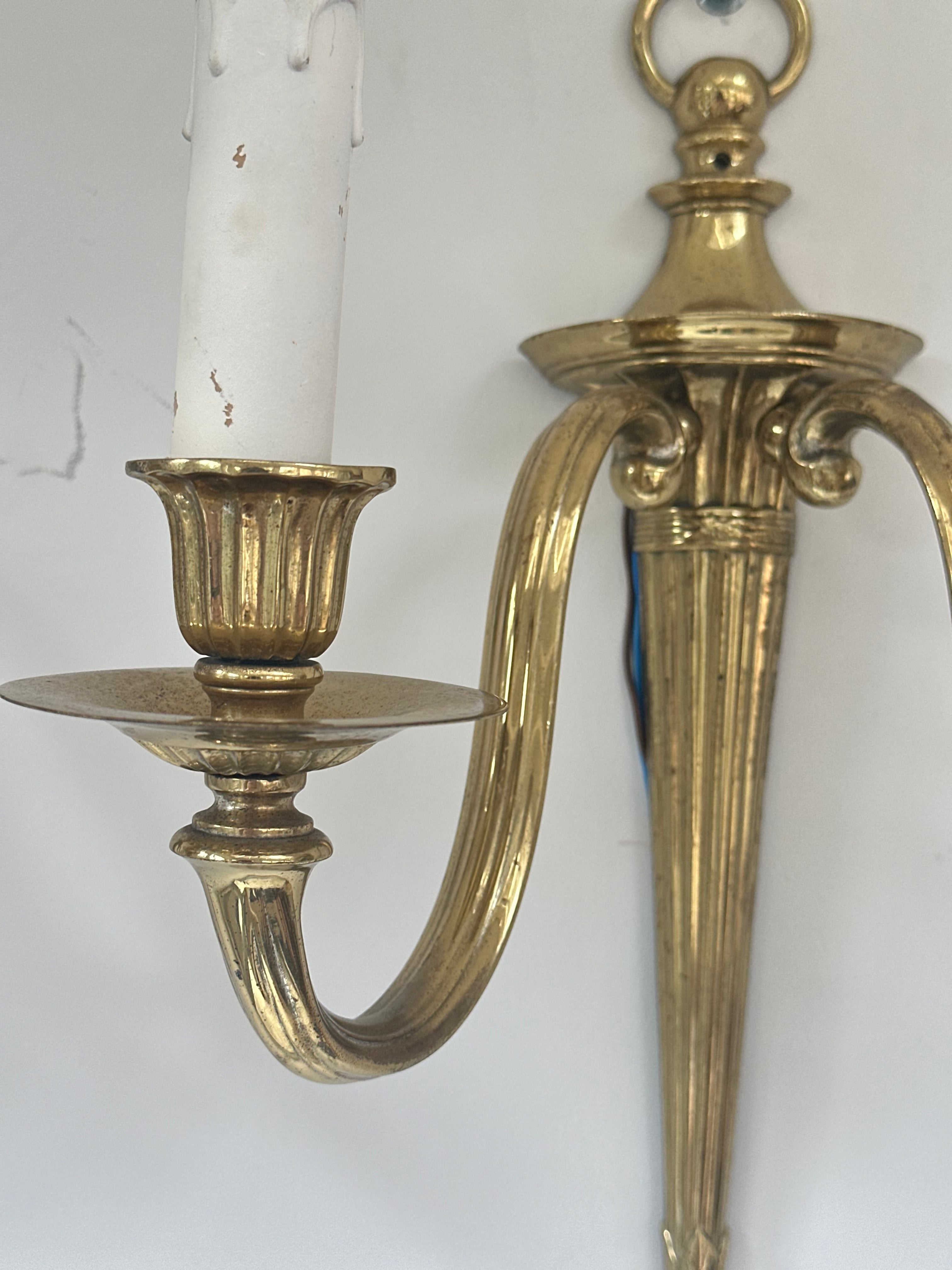 C1900 Pair of English 2 Armed Wall Lights