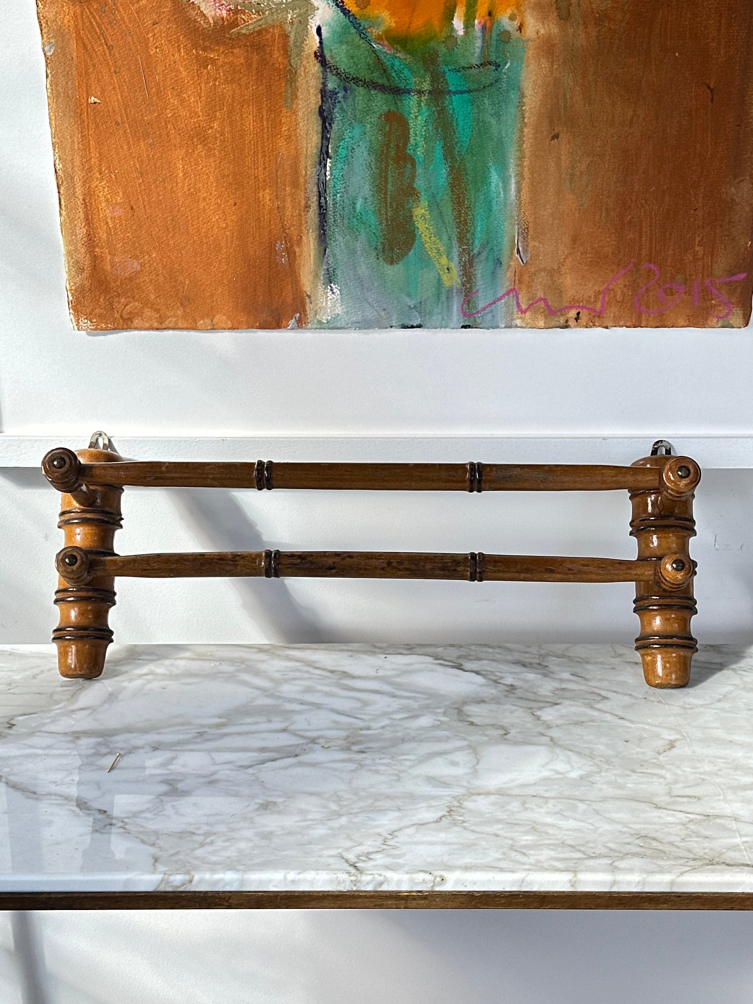 Faux Bamboo Towel Rack