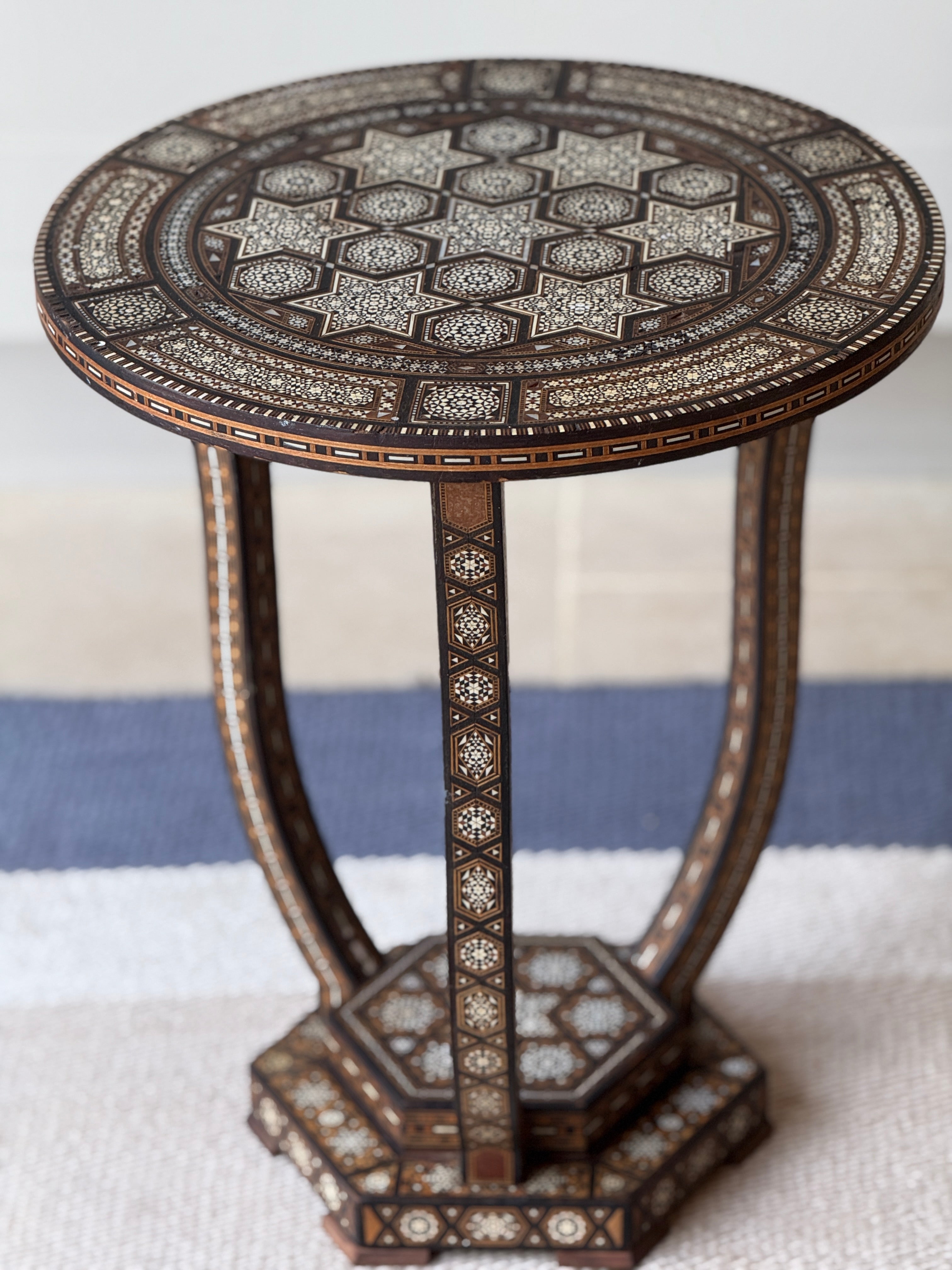 Syrian Inlay Table Early 20th Century