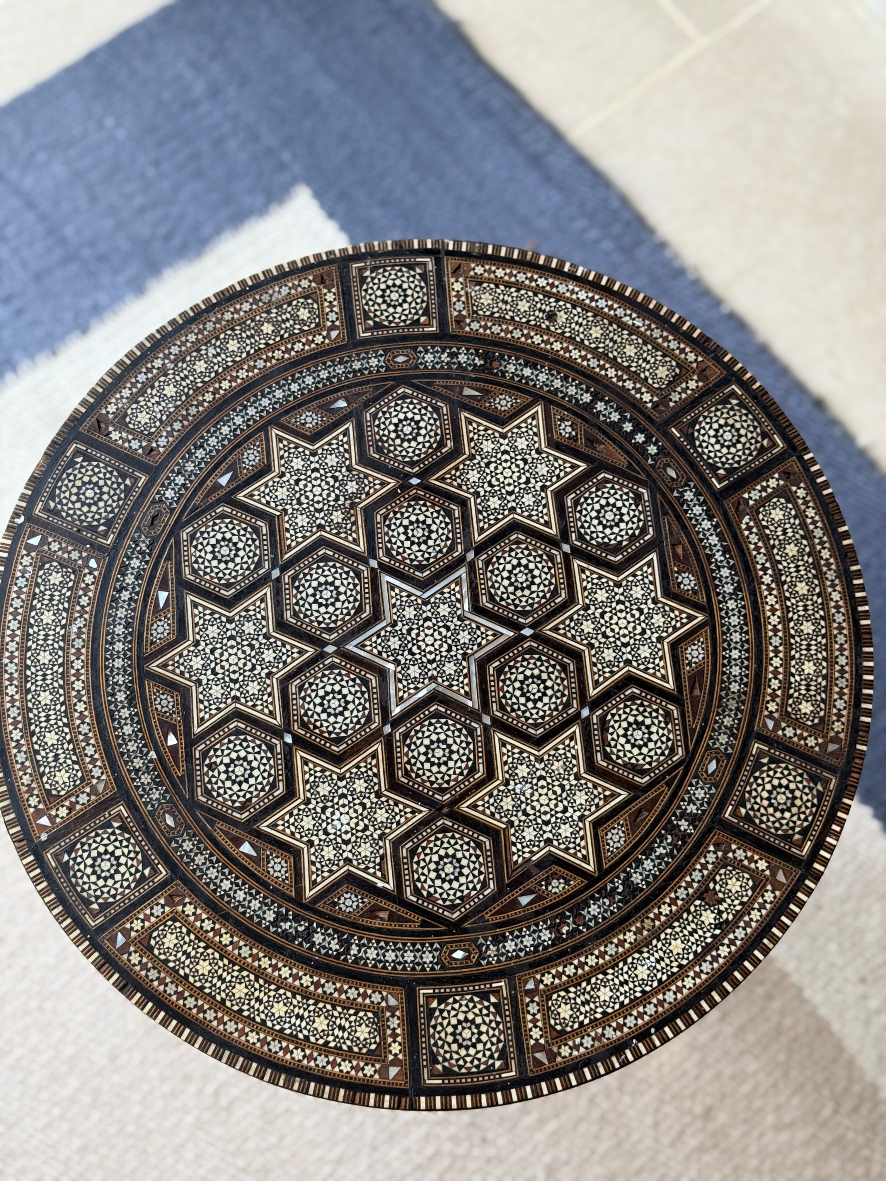Syrian Inlay Table Early 20th Century