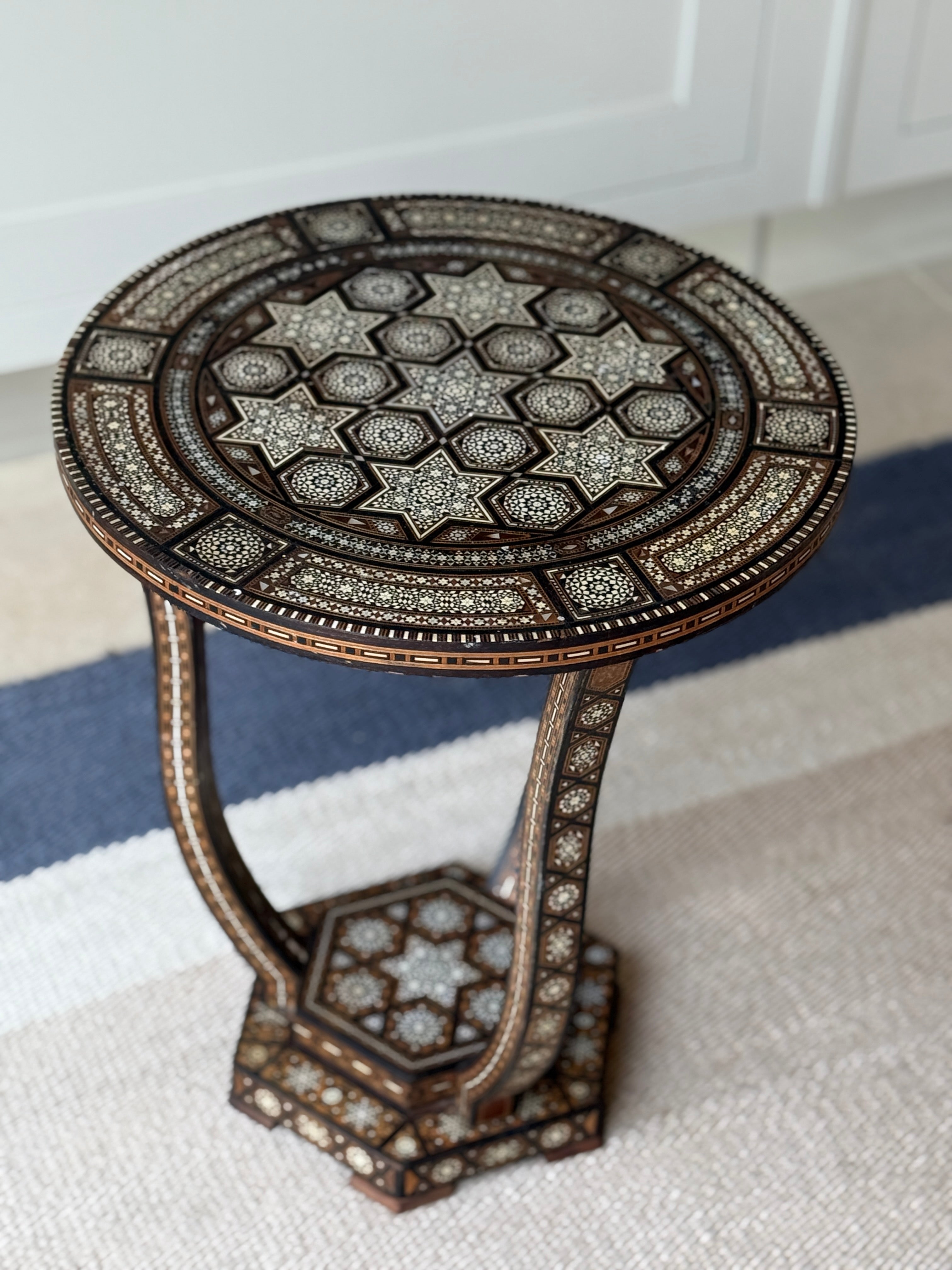 Syrian Inlay Table Early 20th Century