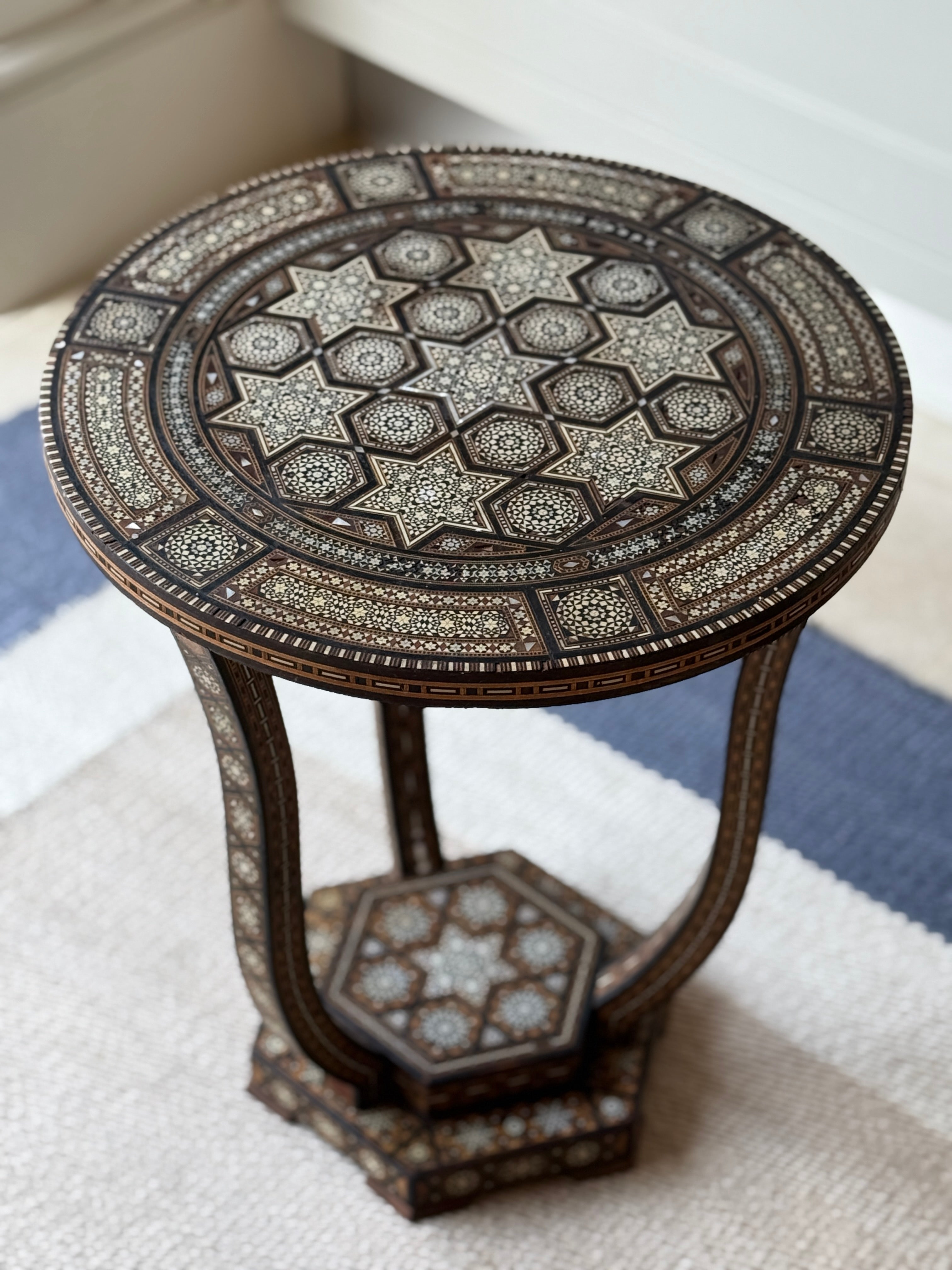 Syrian Inlay Table Early 20th Century