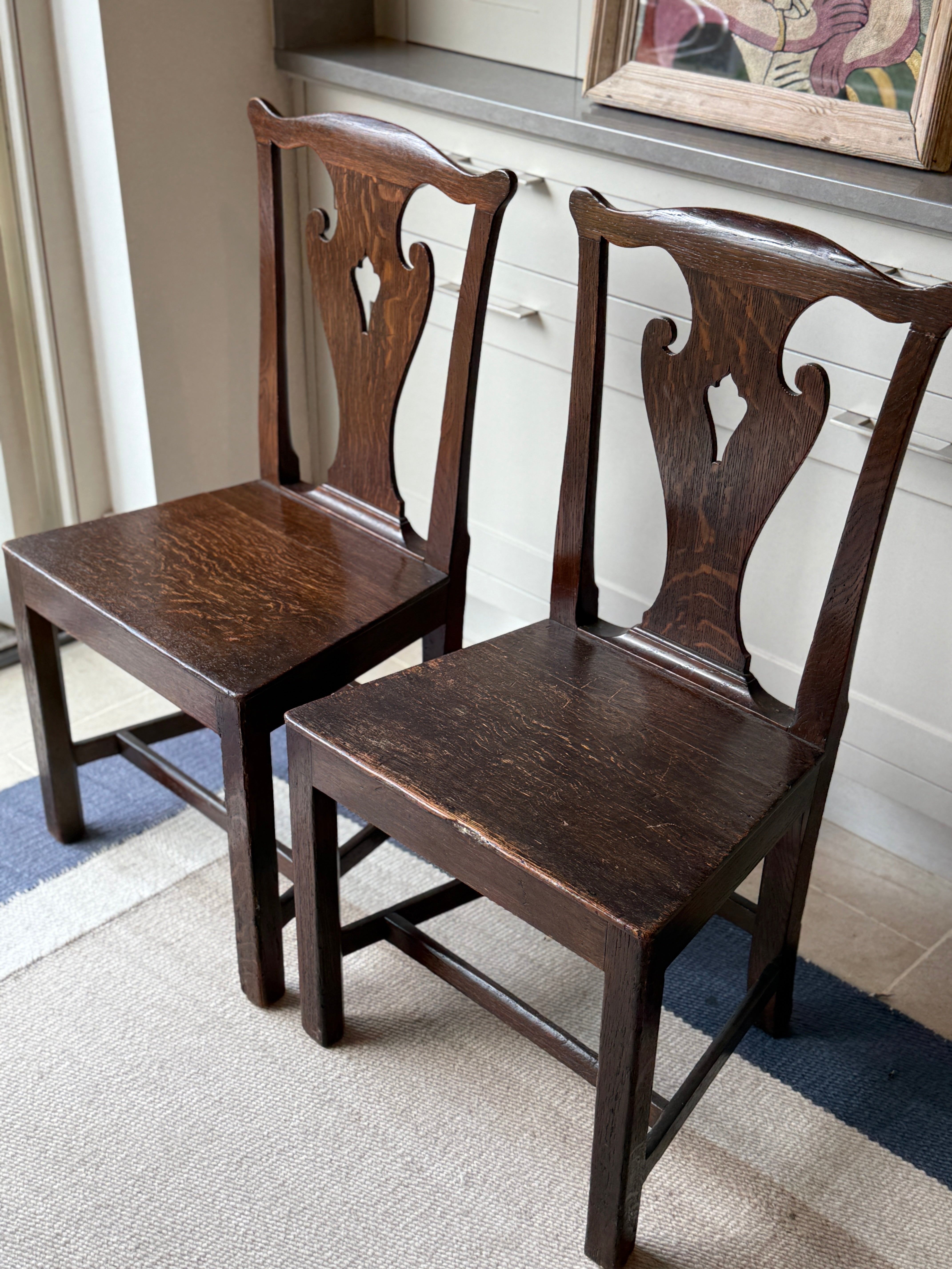 Pair of English Oak Chairs