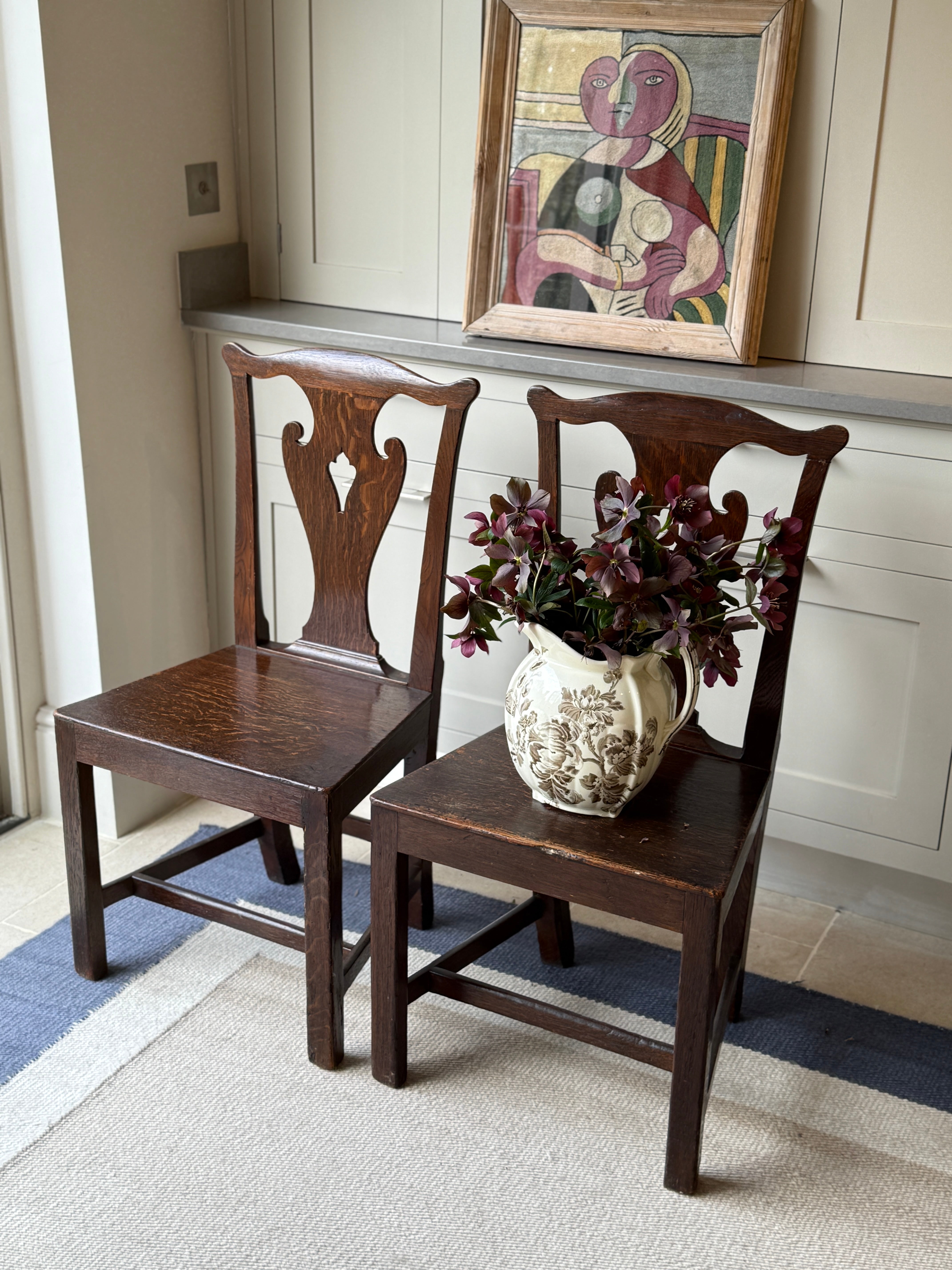 Pair of English Oak Chairs